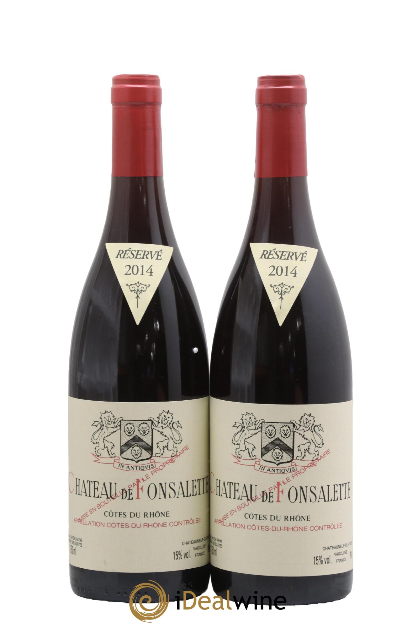Côtes-du-Rhône Château de Fonsalette Emmanuel Reynaud 2014 - Lot of 2 bottles - 0