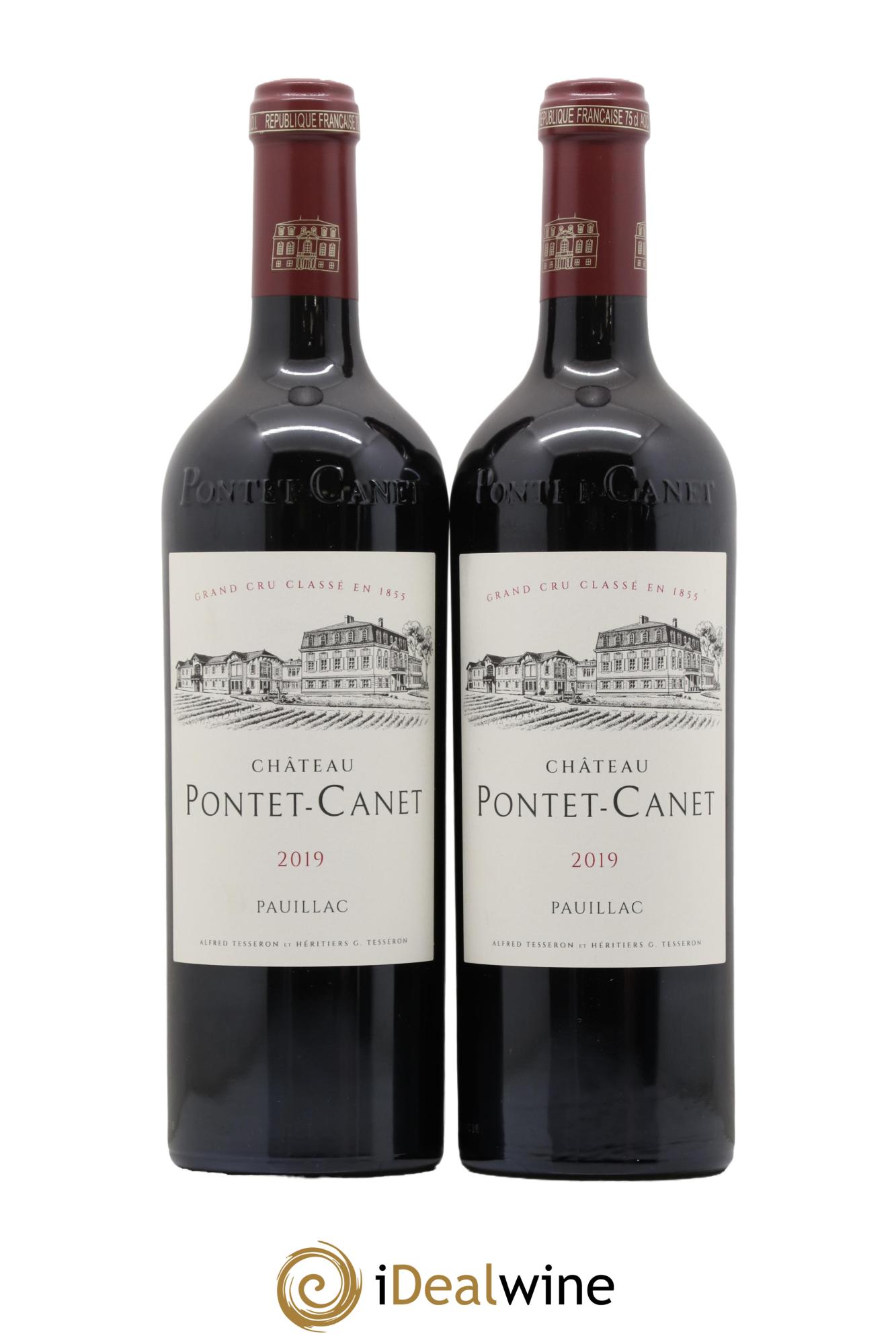 Château Pontet Canet 5ème Grand Cru Classé 2019 - Lot de 2 bouteilles - 0