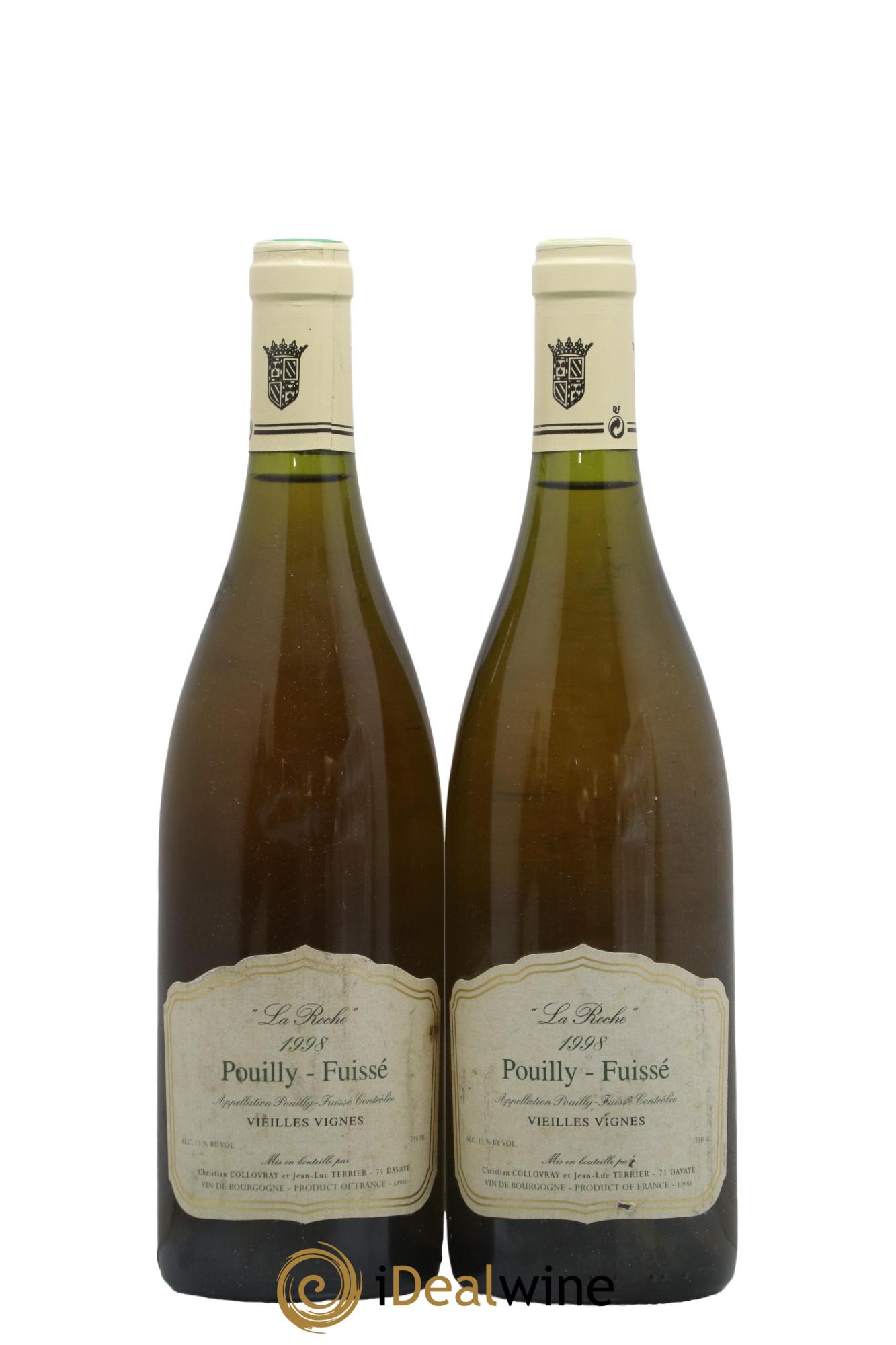 Pouilly-Fuissé Le Roche Vieilles Vignes Christian Collovray 1998 - Lot de 2 bouteilles - 0