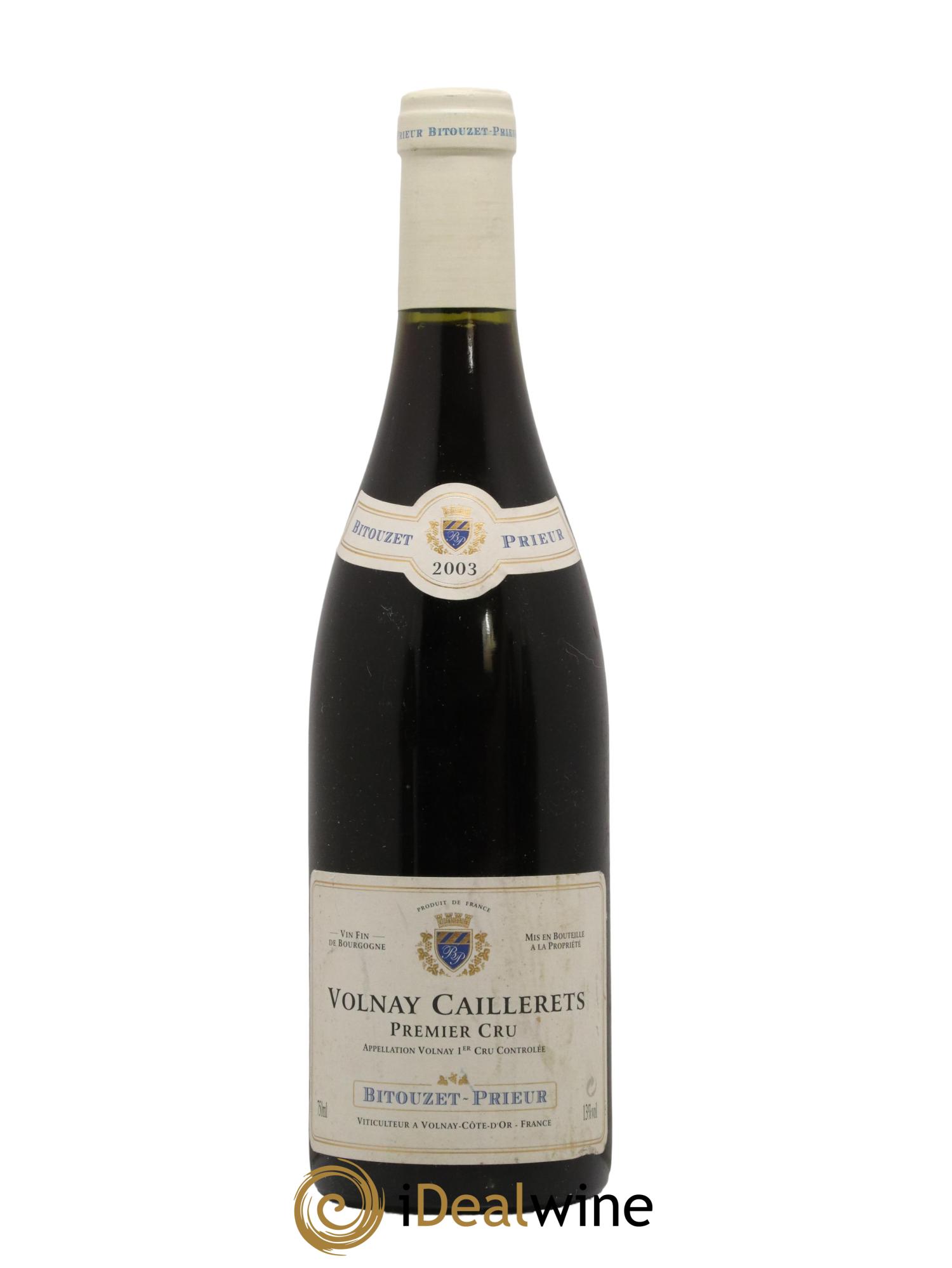 Volnay 1er Cru Les Caillerets Domaine Bitouzet Prieur 2003 - Lot de 1 bouteille - 0