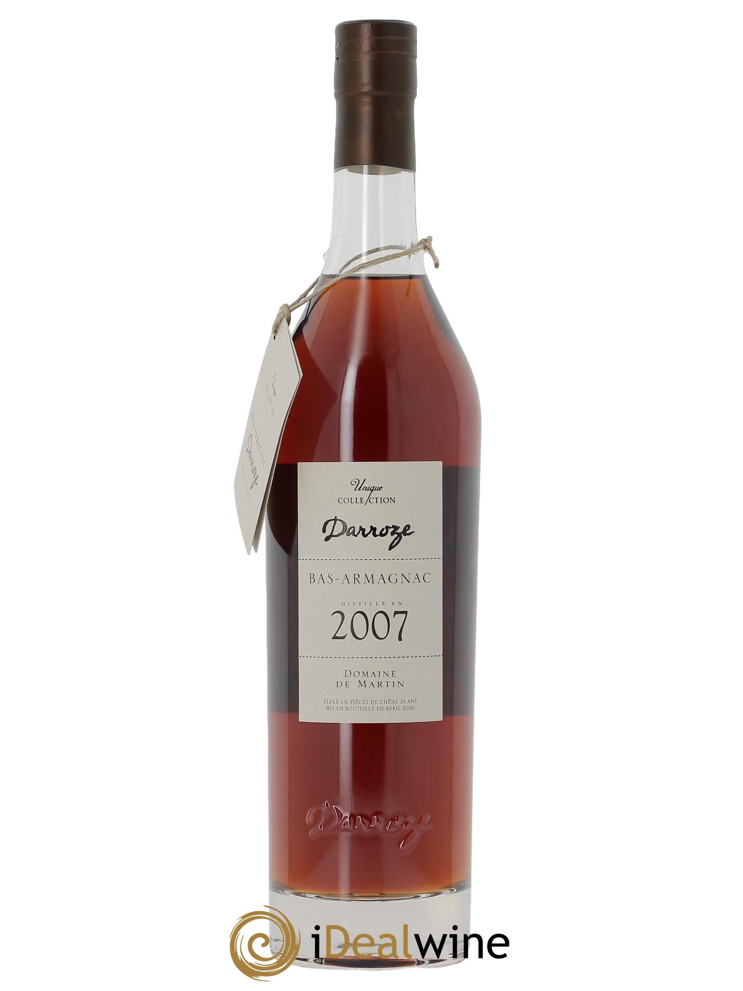 Bas-Armagnac Domaine de Martin 49° Darroze 2007 - Lotto di 1 bottiglia - 1