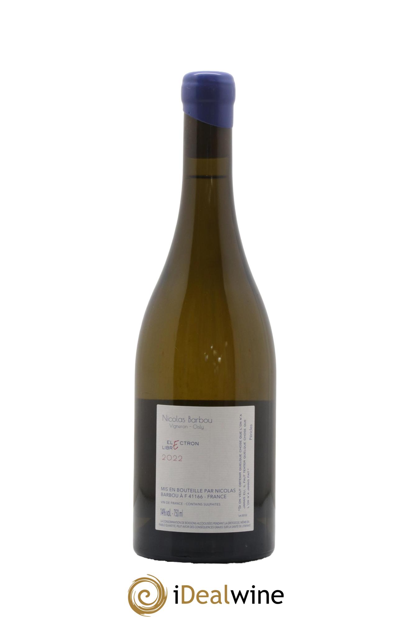 Touraine-Oisly Eléctron Libre Nicolas Barbou Oisly Electron Libre Nicolas Barbou 2022 - Lot de 1 bouteille - 1