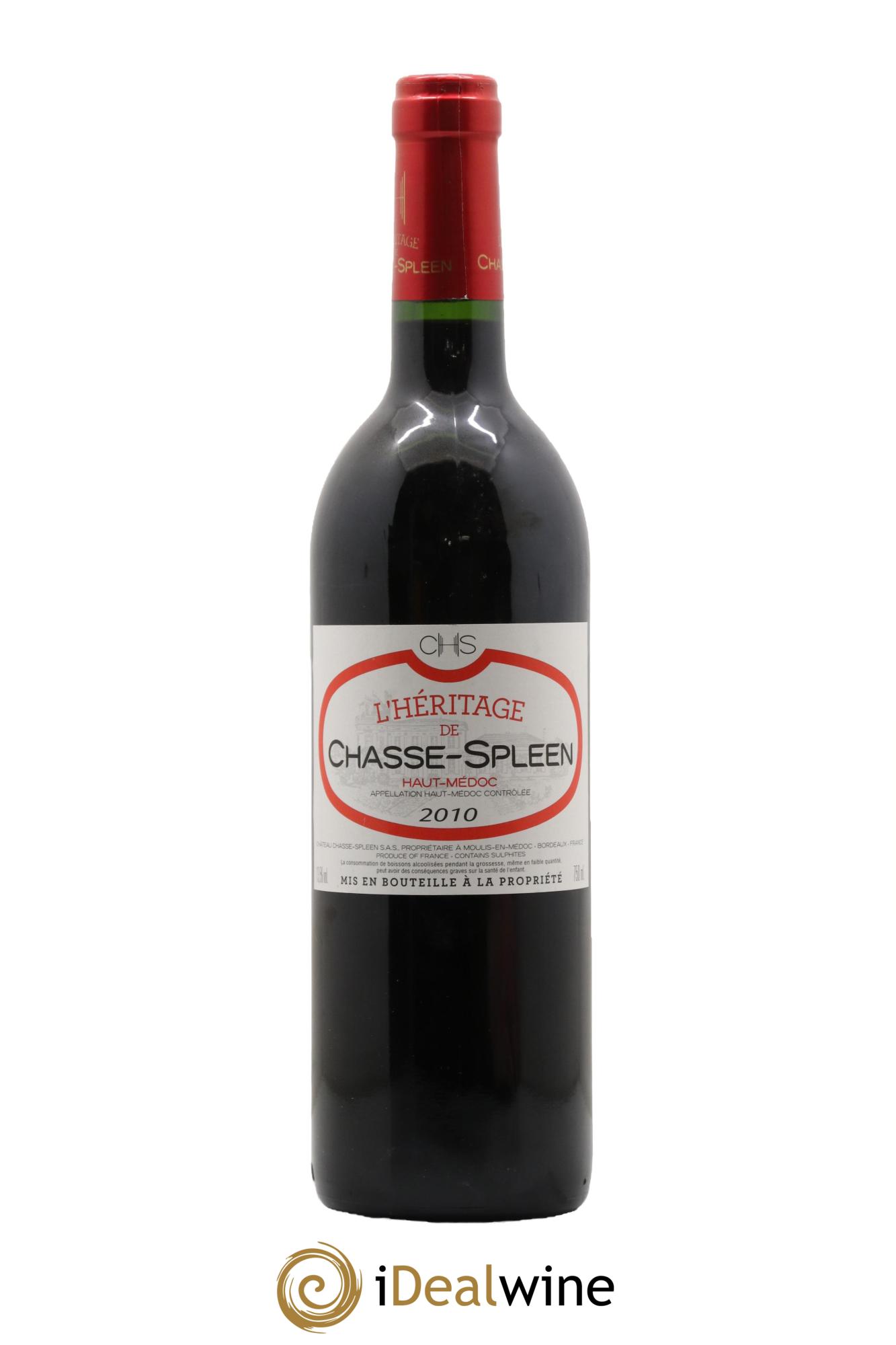Héritage (Ermitage) de Chasse Spleen 2010 - Lot de 1 bouteille - 0