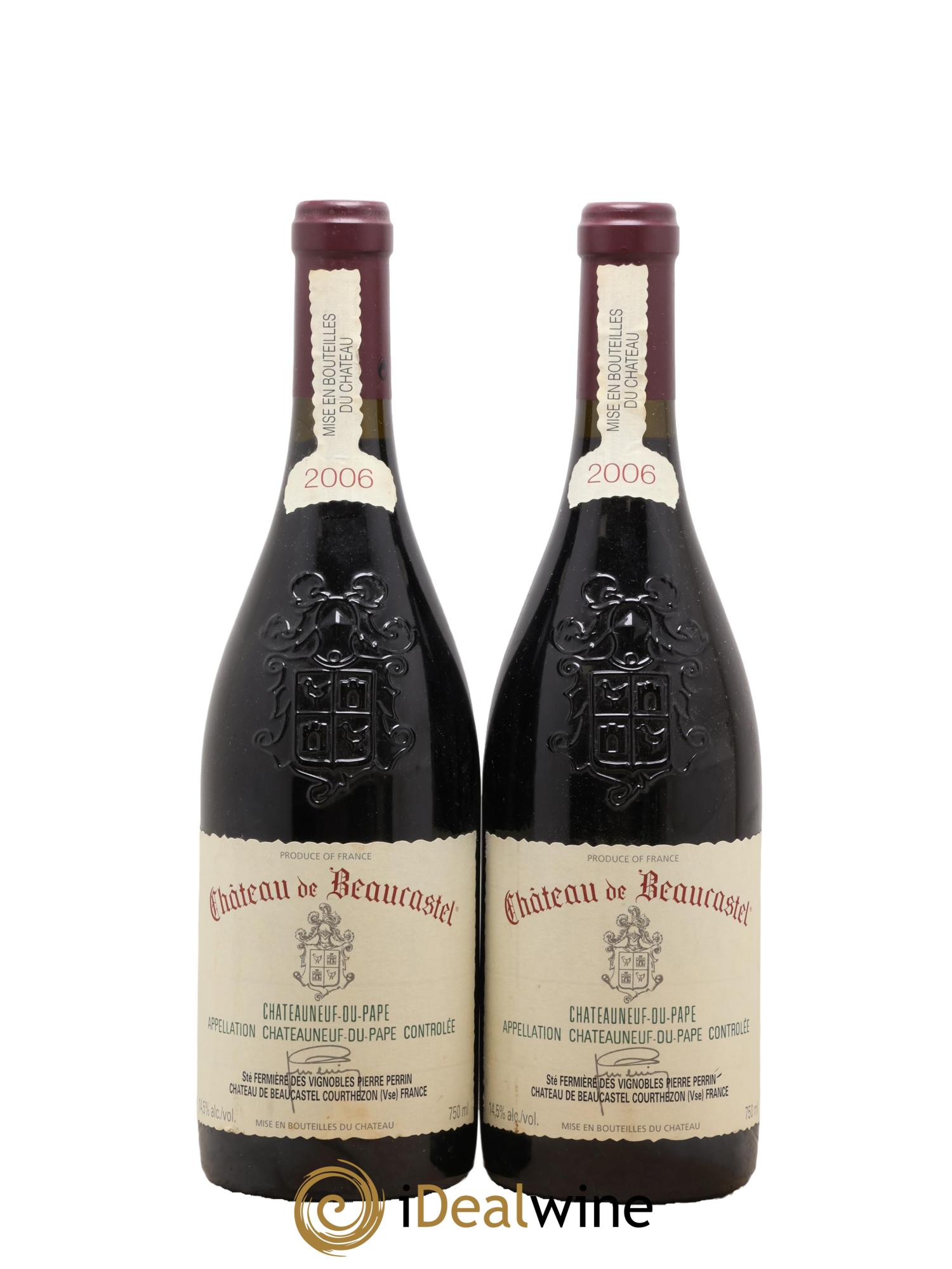 Châteauneuf-du-Pape Château de Beaucastel Famille Perrin 2006 - Lot de 2 bouteilles - 0