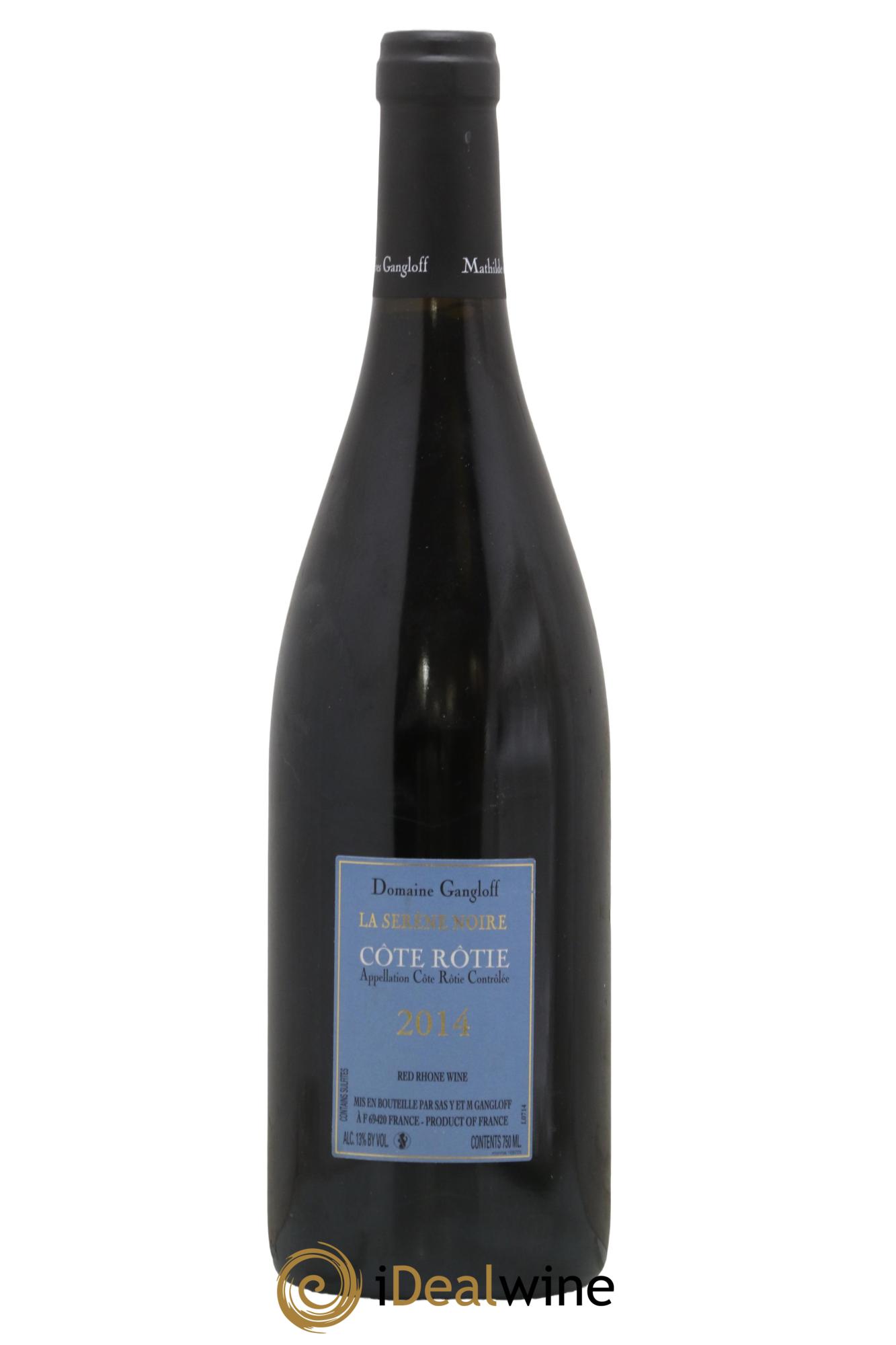 Côte-Rôtie La Sereine Noire Gangloff (Domaine) 2014 - Lot of 1 bottle - 1