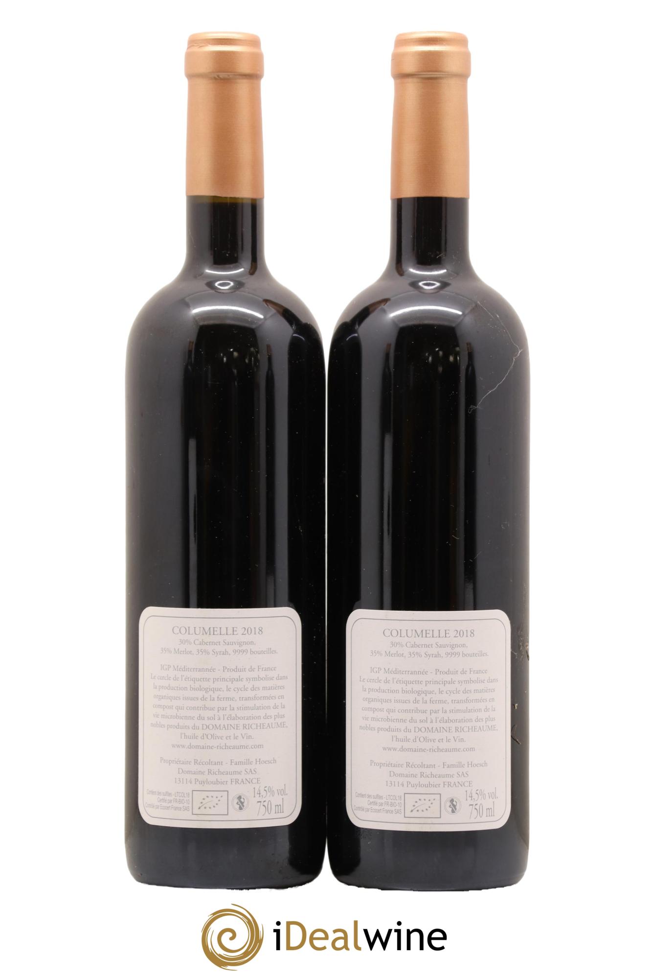 Méditerranée Columelle Richeaume 2018 - Lot de 2 bouteilles - 1