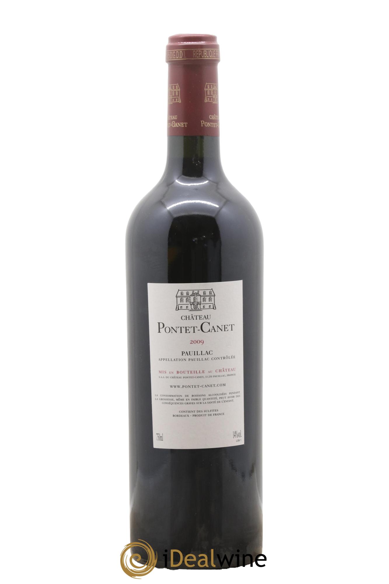 Château Pontet Canet 5ème Grand Cru Classé 2009 - Lot de 1 bouteille - 1