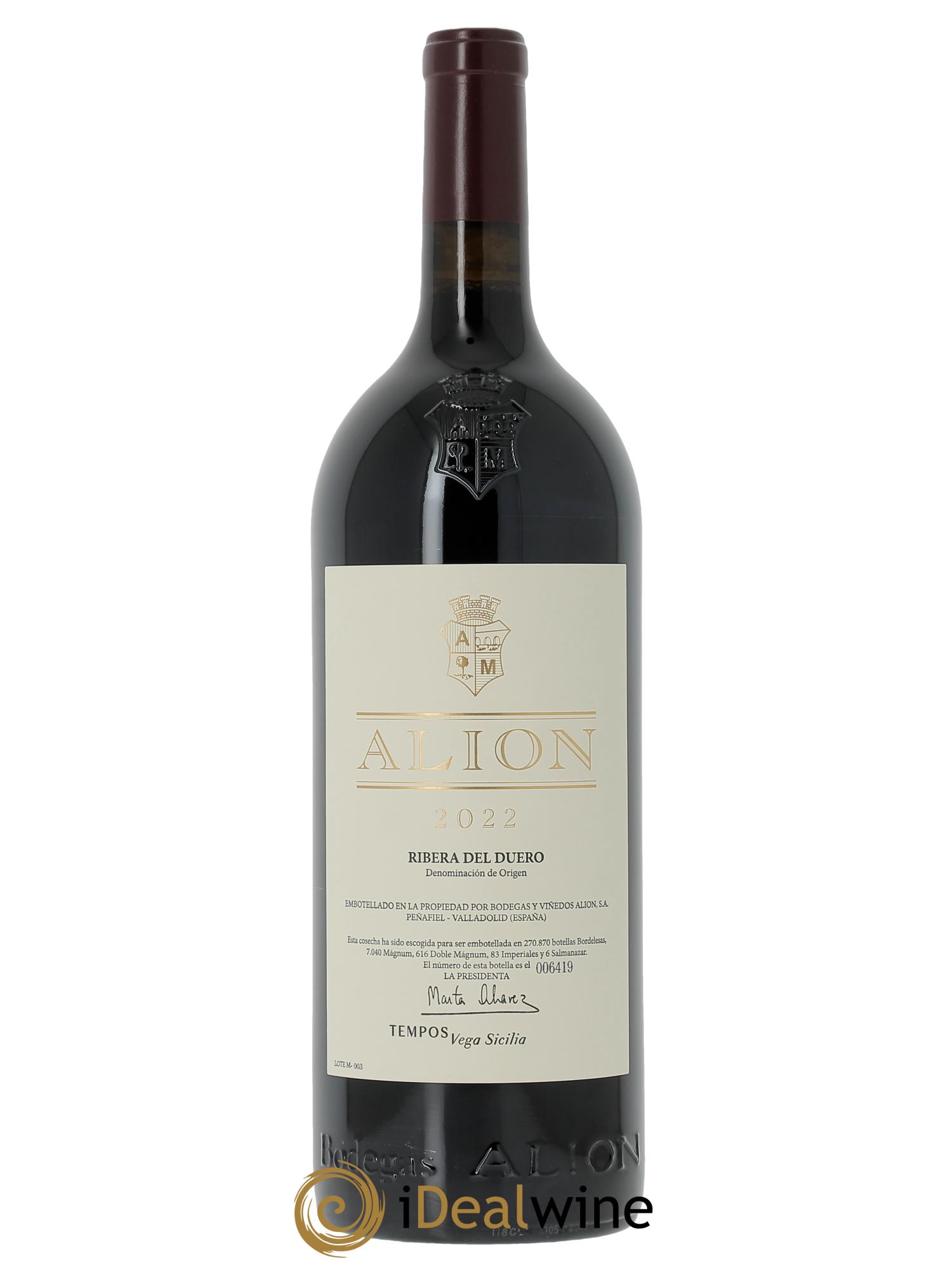 Ribera Del Duero DO Vega Sicilia Alion Famille Alvarez (CBO à partir de 6 mgs) 2022 - Lot de 1 magnum - 1