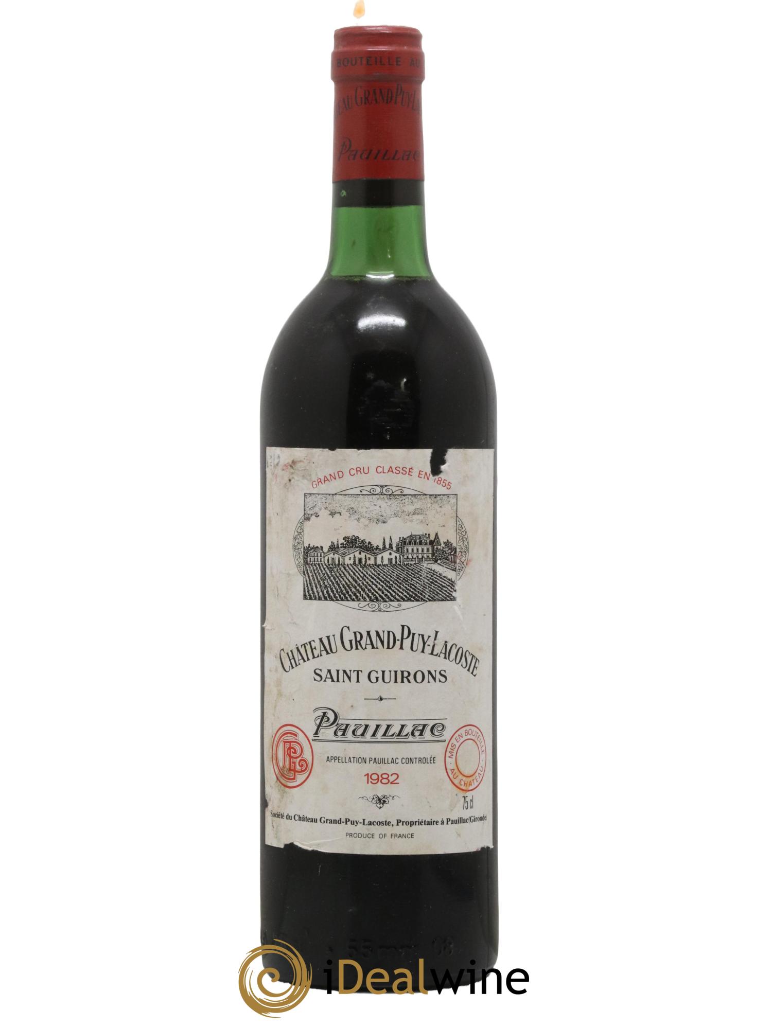 Château Grand Puy Lacoste 5ème Grand Cru Classé 1982 - Lot de 1 bouteille - 0