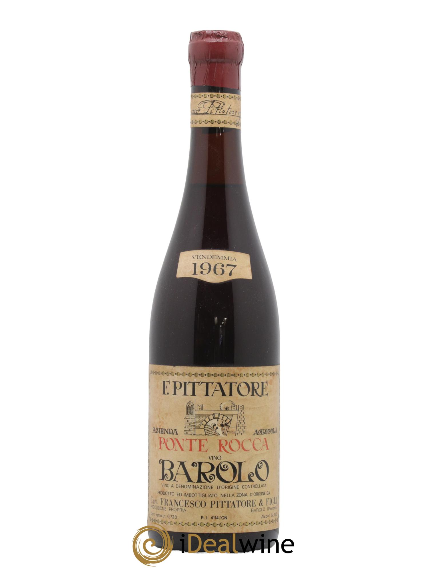 Barolo Ponte Rocca Pittatore 1967 - Posten von 1 Flasche - 0
