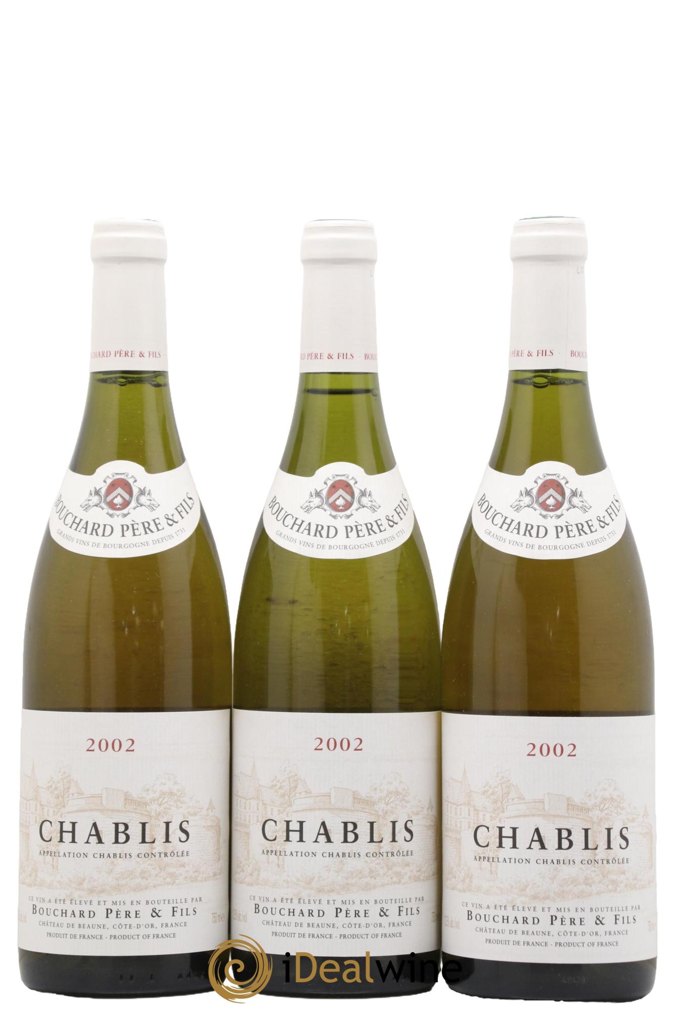 Chablis Bouchard Pere & Fils 2002 - Posten von 3 Flaschen - 0