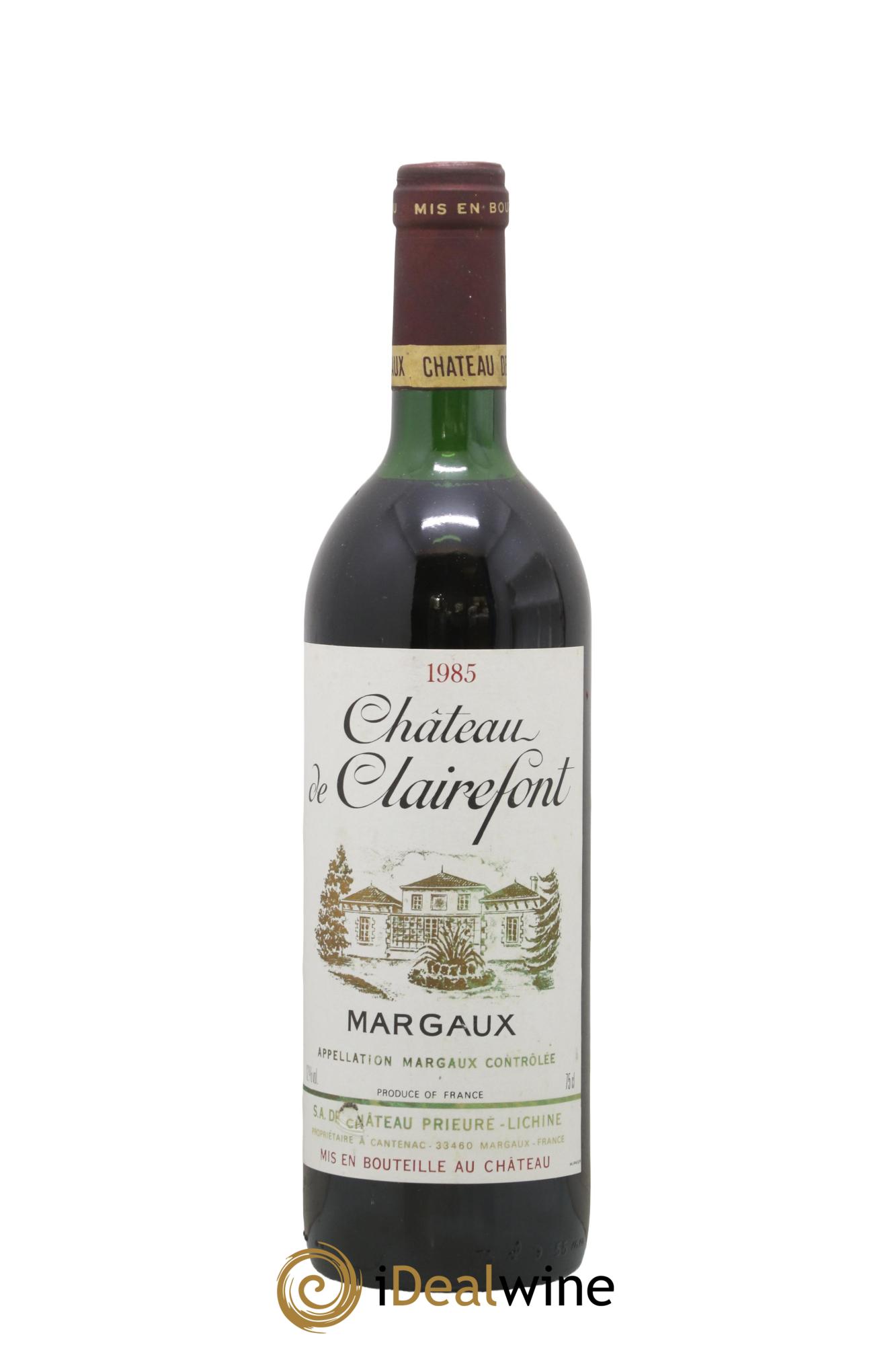 Margaux Chateau de Clairefont 1985 - Lot de 1 bouteille - 0