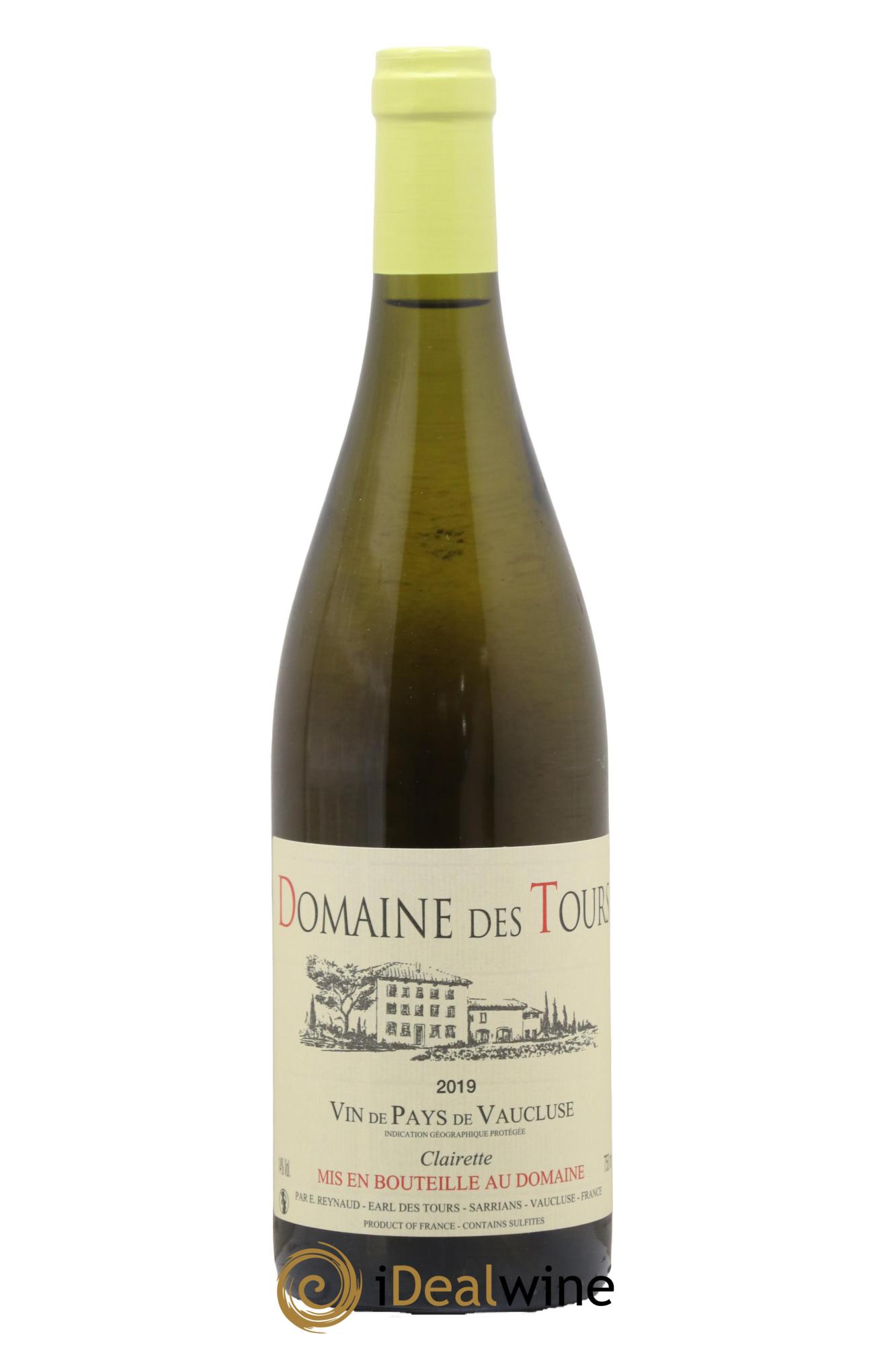 Vaucluse (Vin de Pays de Vaucluse) Domaine des Tours Clairette Emmanuel Reynaud 2019 - Lot de 1 bouteille - 0