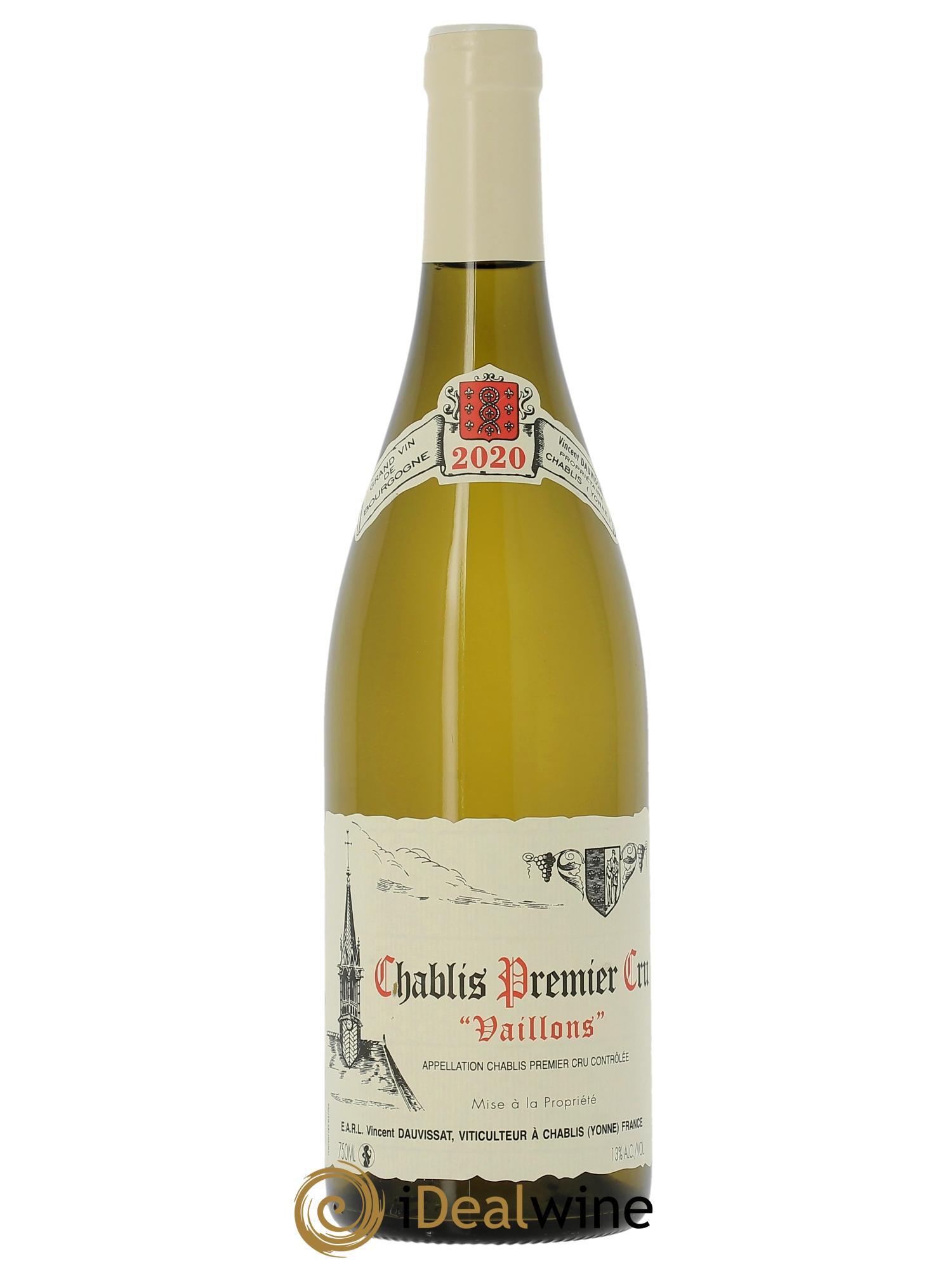 Chablis 1er Cru Vaillons Vincent Dauvissat (Domaine) 2020 - Lot de 1 bouteille - 0