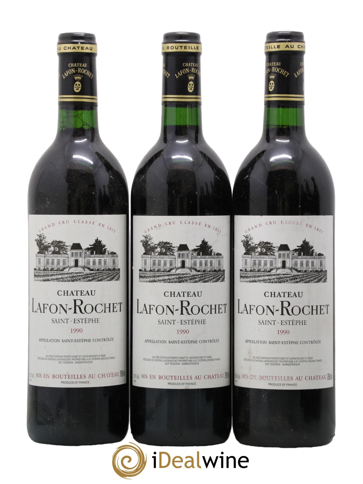 Château Lafon Rochet 4ème Grand Cru Classé 1990 - Lot de 6 bouteilles - 1