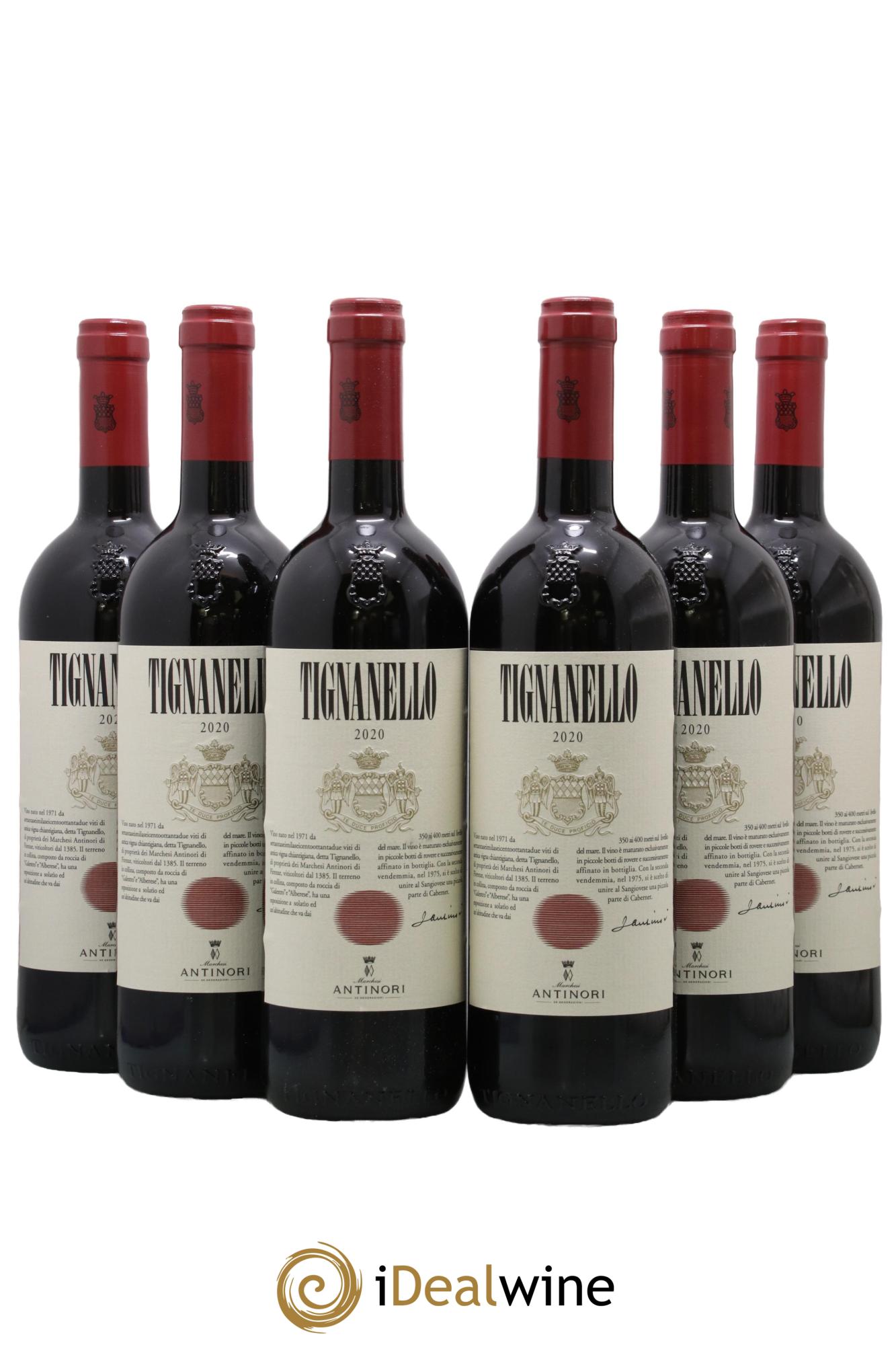Toscana IGT Tignanello Tenuta Tignanello - Marchesi Antinori 2020 - Lot de 6 bouteilles - 0