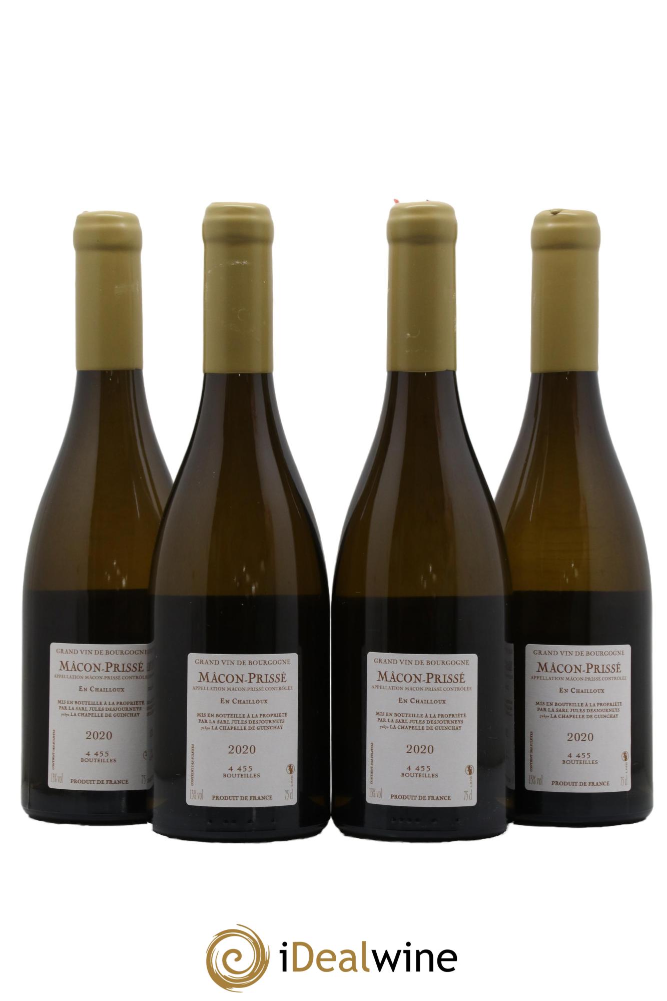 Mâcon Prissé En Chailloux J.Desjourneys 2020 - Lot de 4 bouteilles - 1