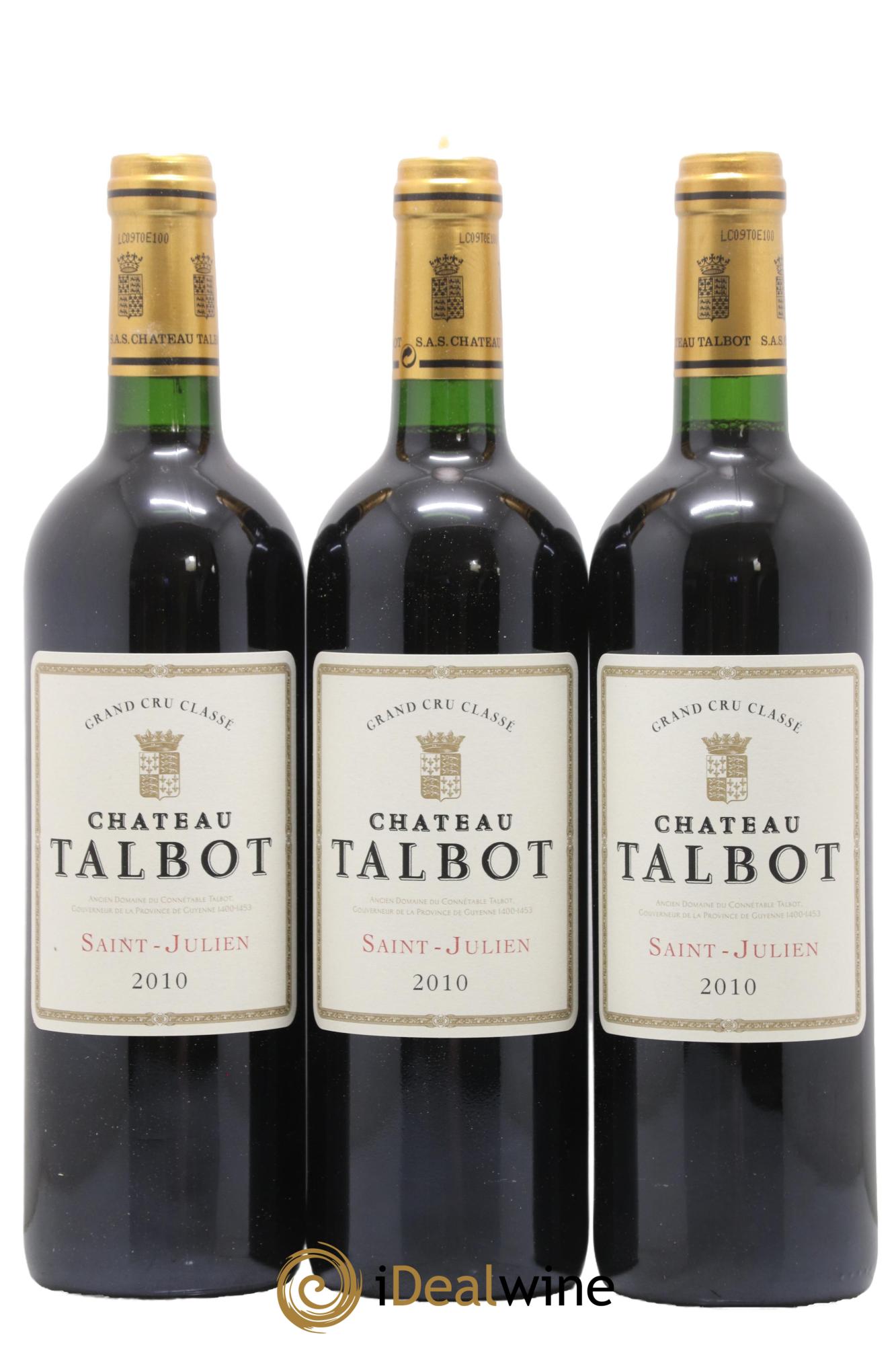 Château Talbot 4ème Grand Cru Classé 2010 - Lotto di 6 bottiglie - 2