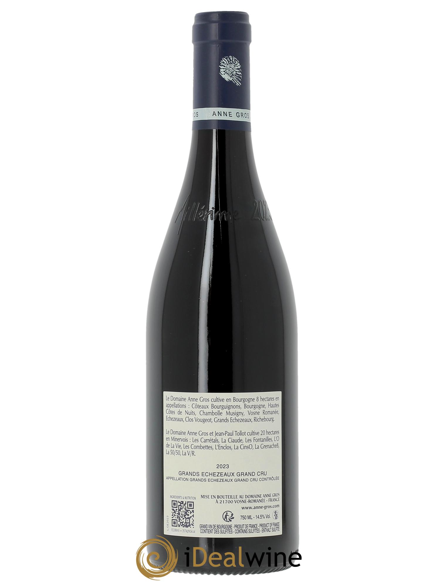 Grands-Echezeaux Grand Cru Anne Gros  2023 - Lot de 1 bouteille - 1