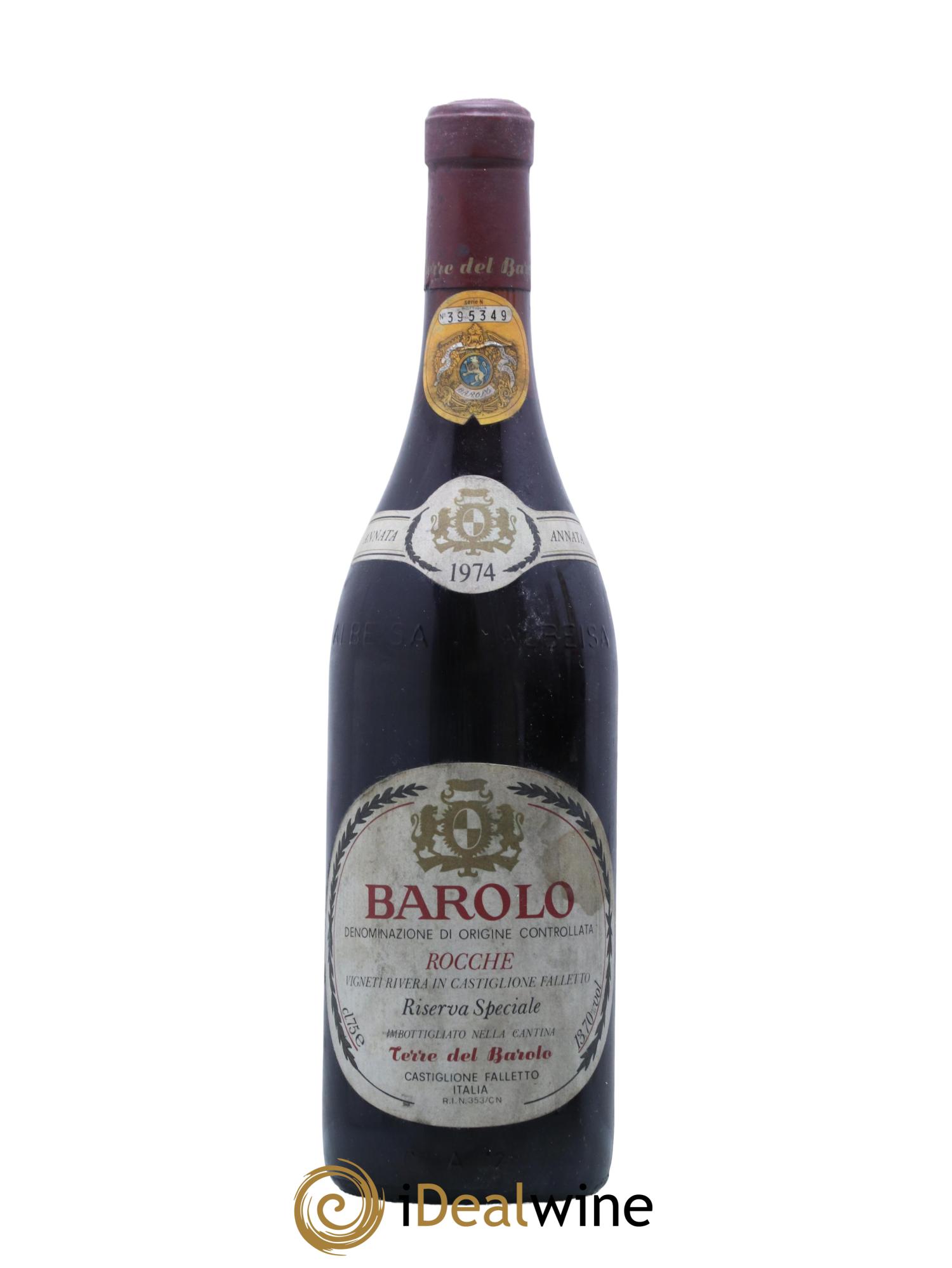 Barolo Riserva Speciale Castiglione Terre del Barolo Falletto 1974 - Lot de 1 bouteille - 0