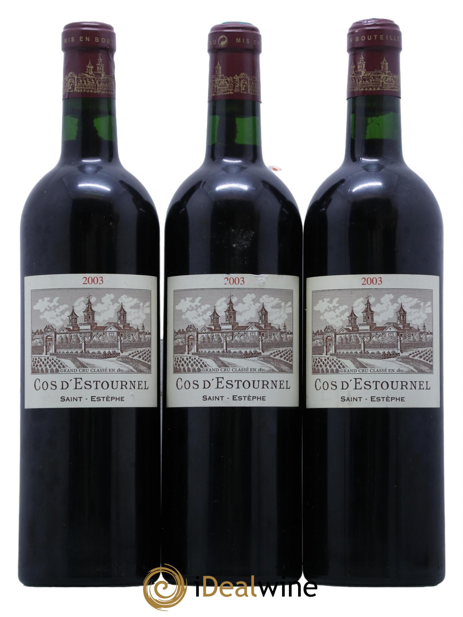 Cos d'Estournel 2ème Grand Cru Classé 2003 - Lot de 3 bouteilles - 0