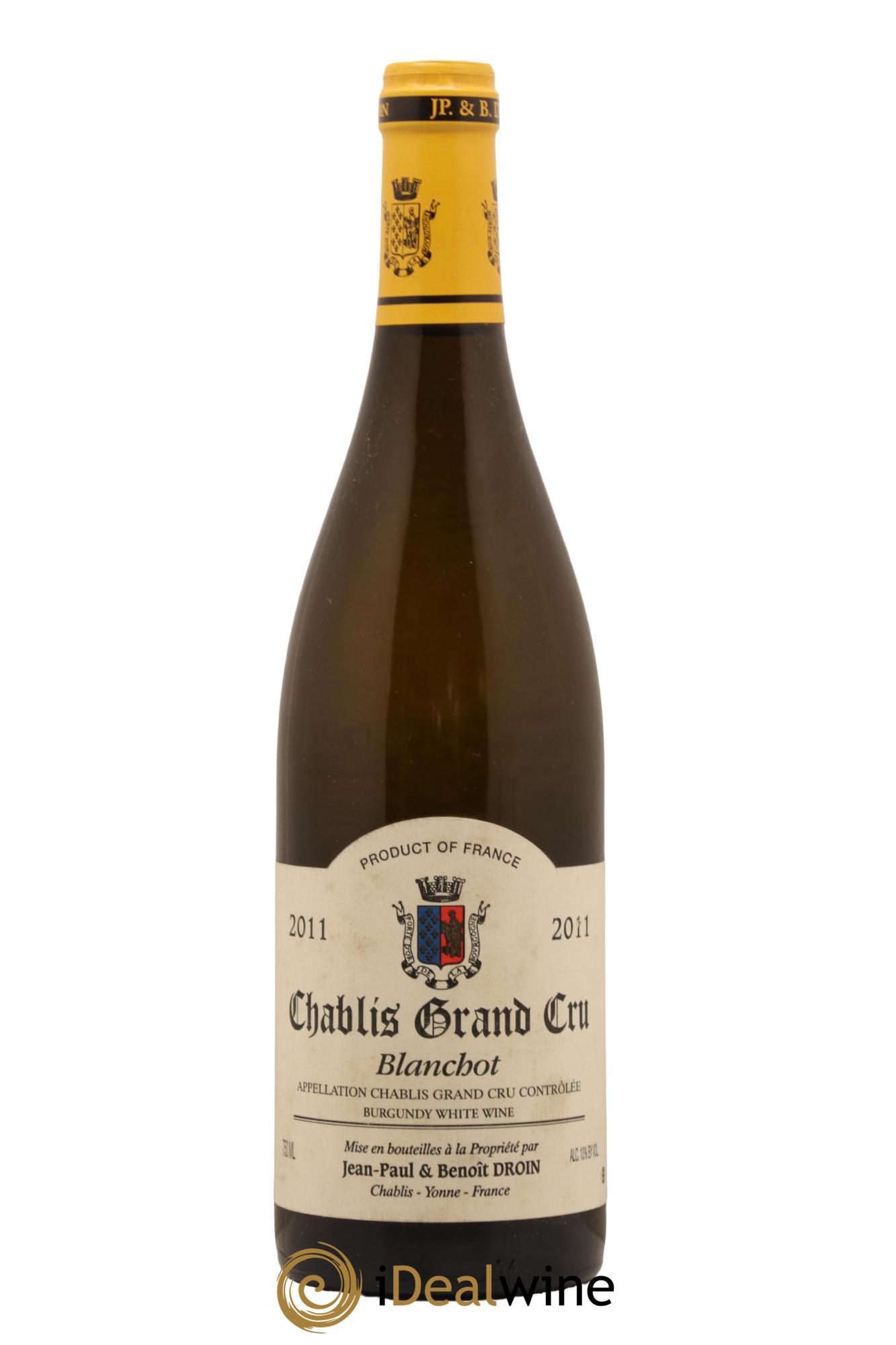 Chablis Grand Cru Blanchot Jean-Paul & Benoît Droin (Domaine) 2011 - Lot de 1 bouteille - 0