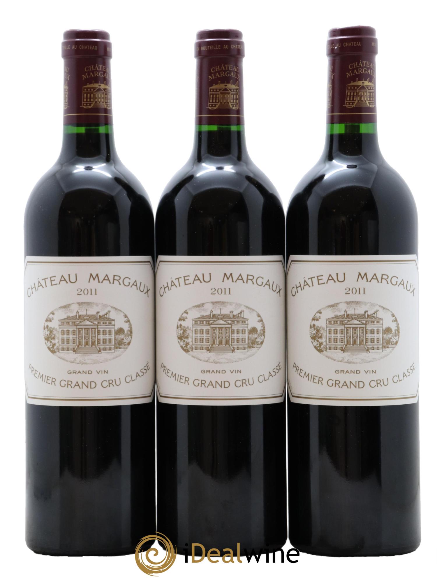 Château Margaux 1er Grand Cru Classé 2011 - Lot de 3 bouteilles - 0