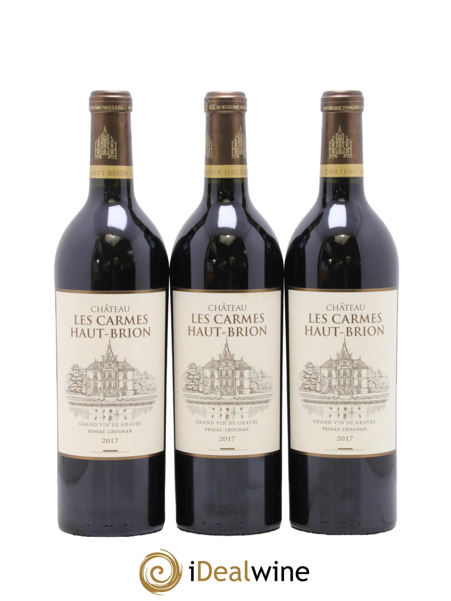 Château Les Carmes Haut-Brion 2017 - Lot of 3 bottles - 0