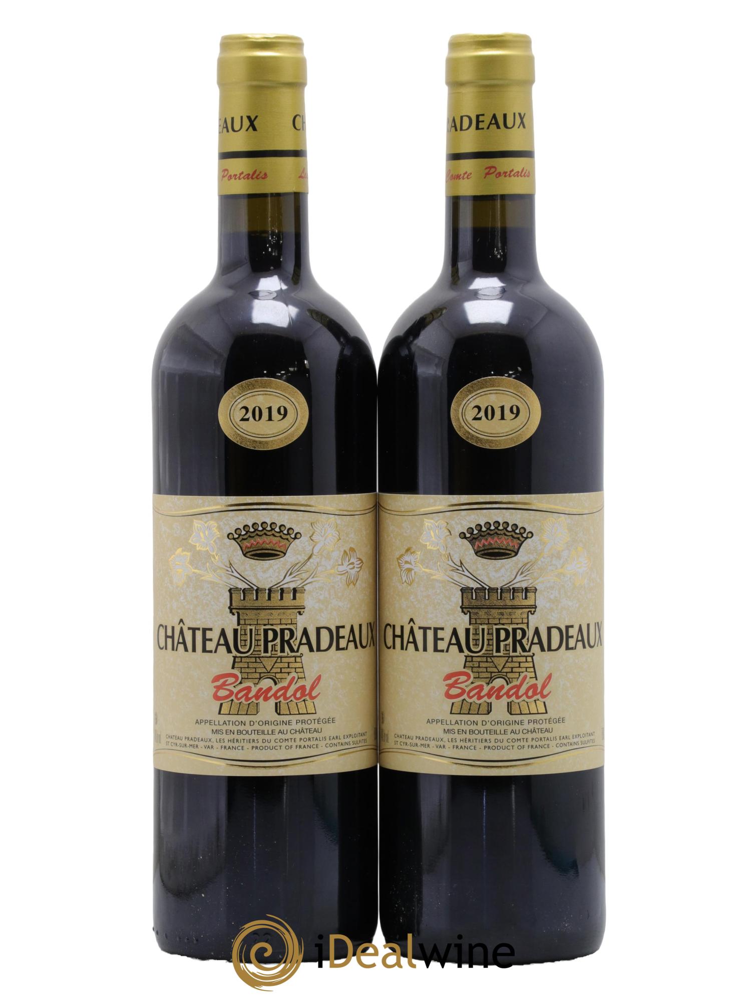 Bandol Château Pradeaux Famille Portalis 2019 - Lot de 2 bouteilles - 0