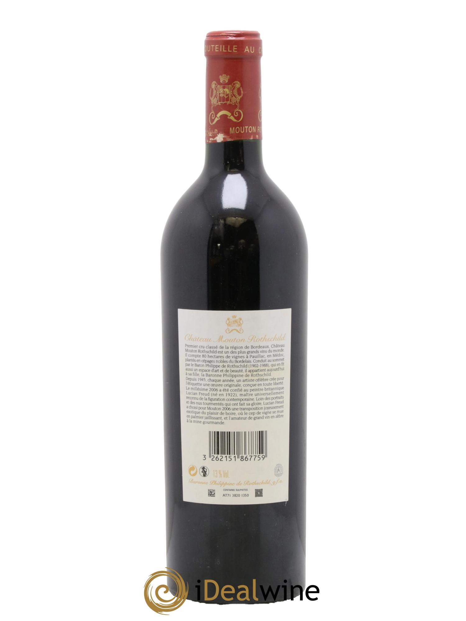 Château Mouton Rothschild 1er Grand Cru Classé 2006 - Lotto di 1 bottiglia - 1