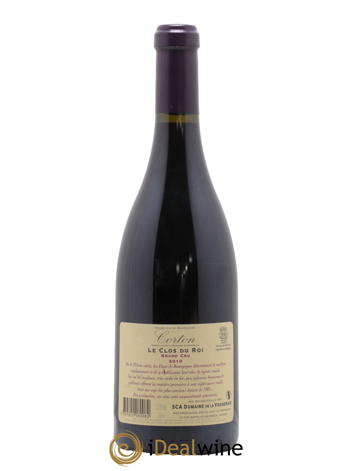 Corton Grand Cru Le Clos du Roi La Vougeraie 2010 - Lot de 1 bouteille - 1