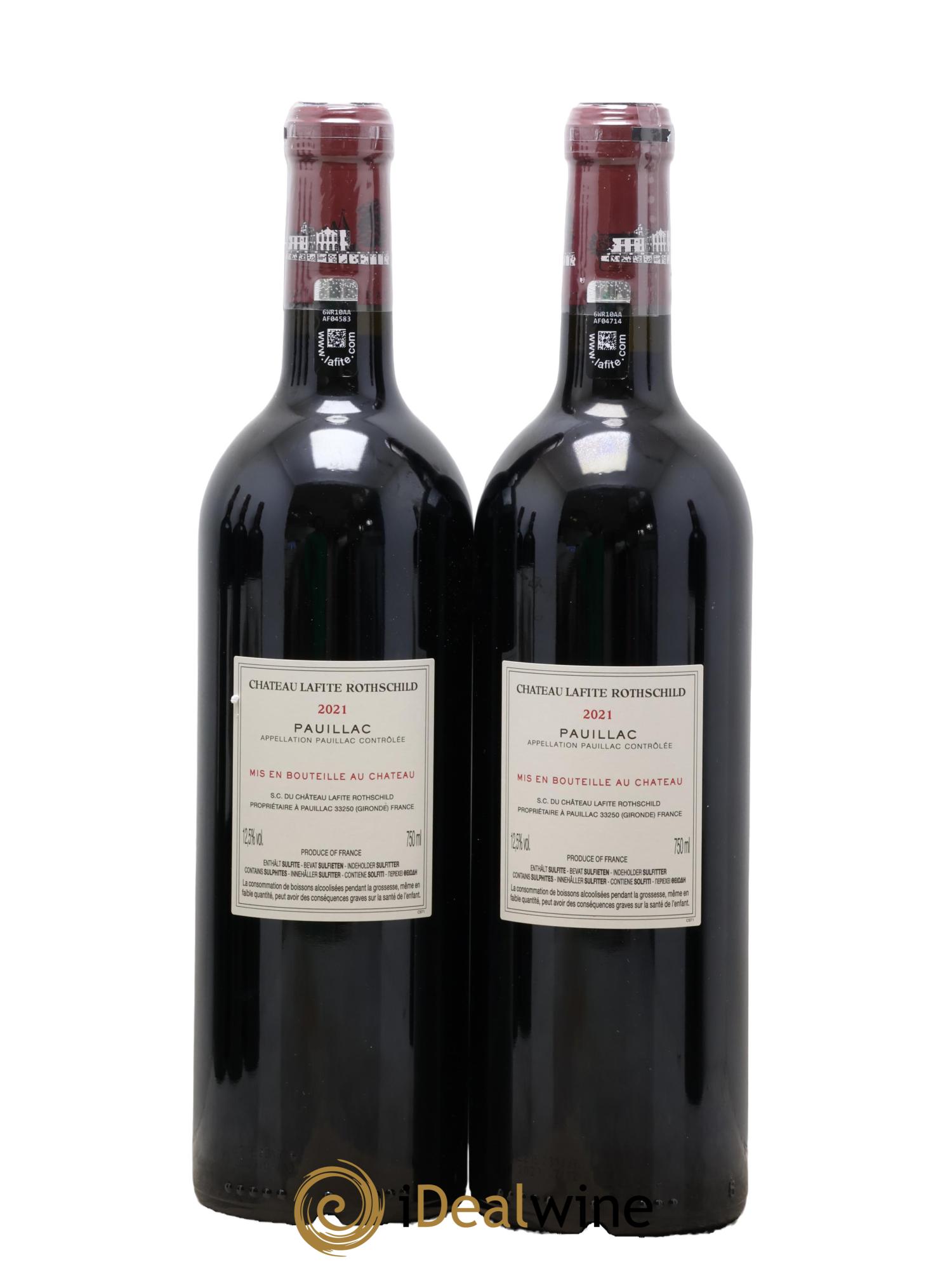 Château Lafite Rothschild 1er Grand Cru Classé  2021 - Lotto di 2 bottiglie - 1