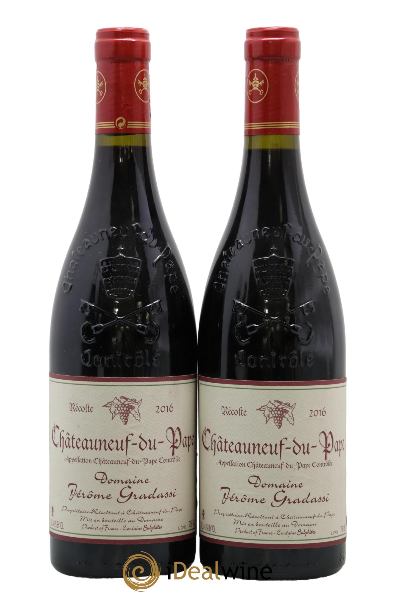 Châteauneuf-du-Pape Jérôme Gradassi 2016 - Posten von 2 Flaschen - 0