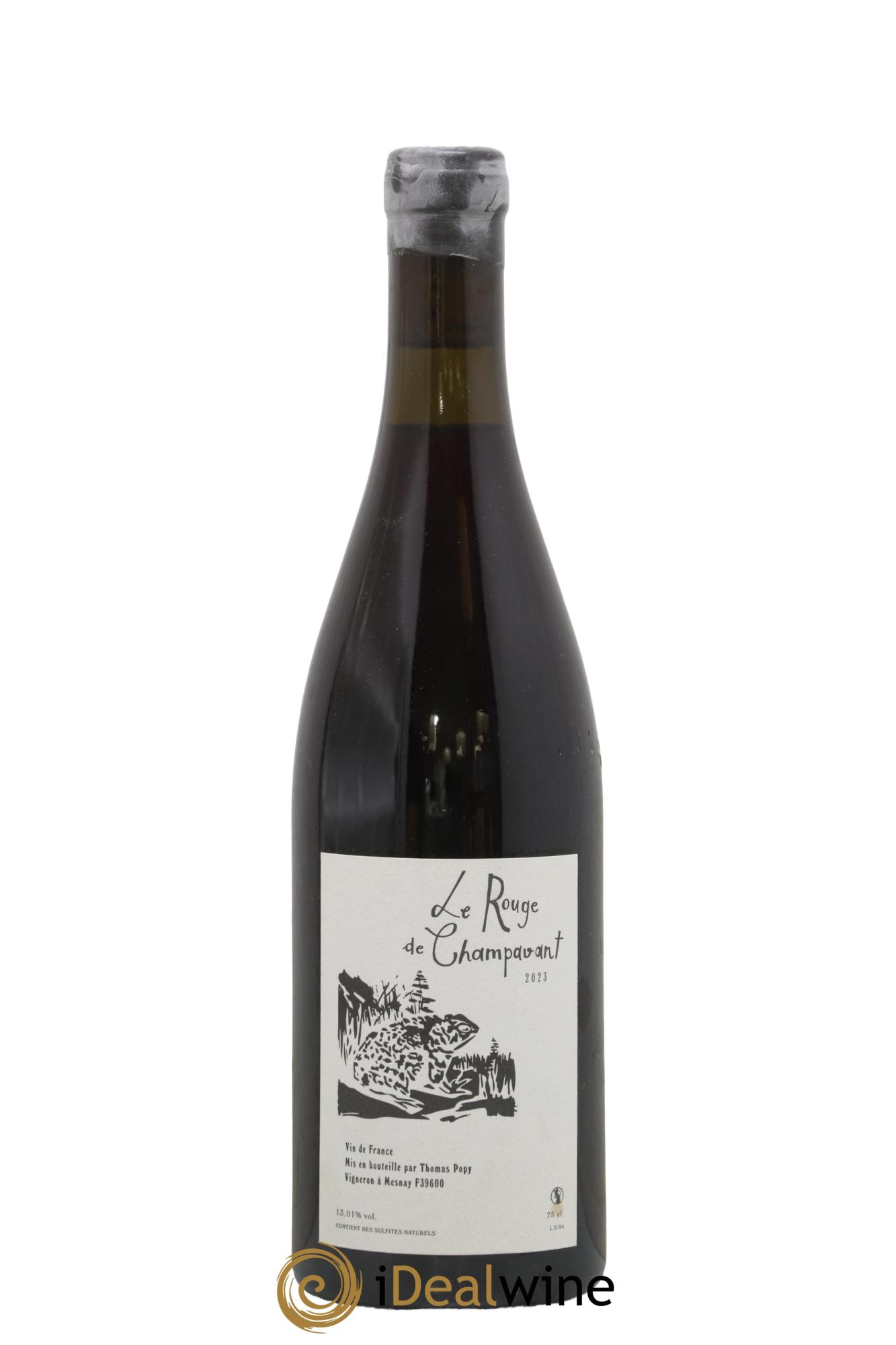Vin de France Le Rouge de Champavant Thomas Popy 2023 - Lot de 1 bouteille - 0