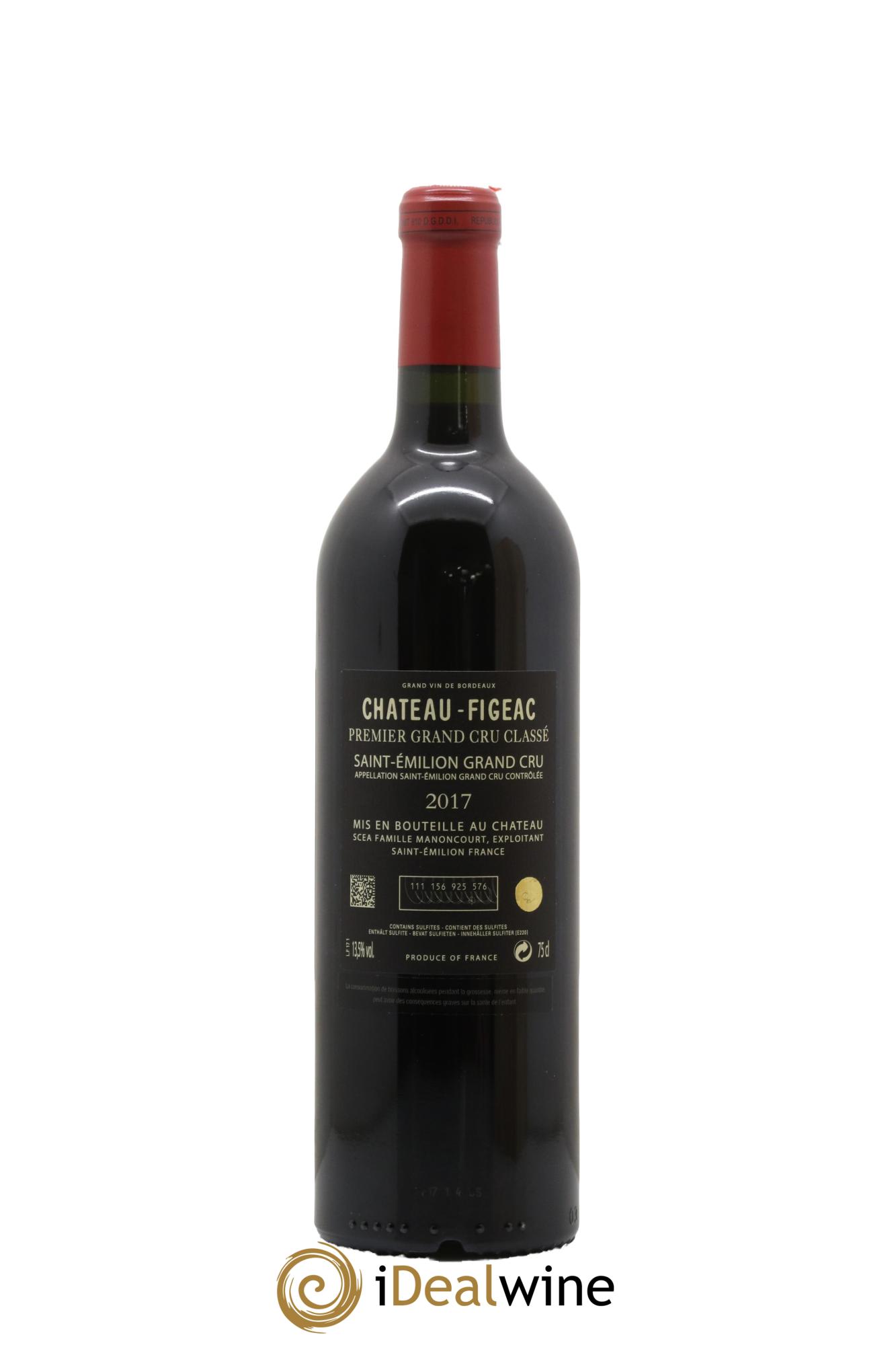 Château Figeac 1er Grand Cru Classé A 2017 - Lot de 1 bouteille - 2