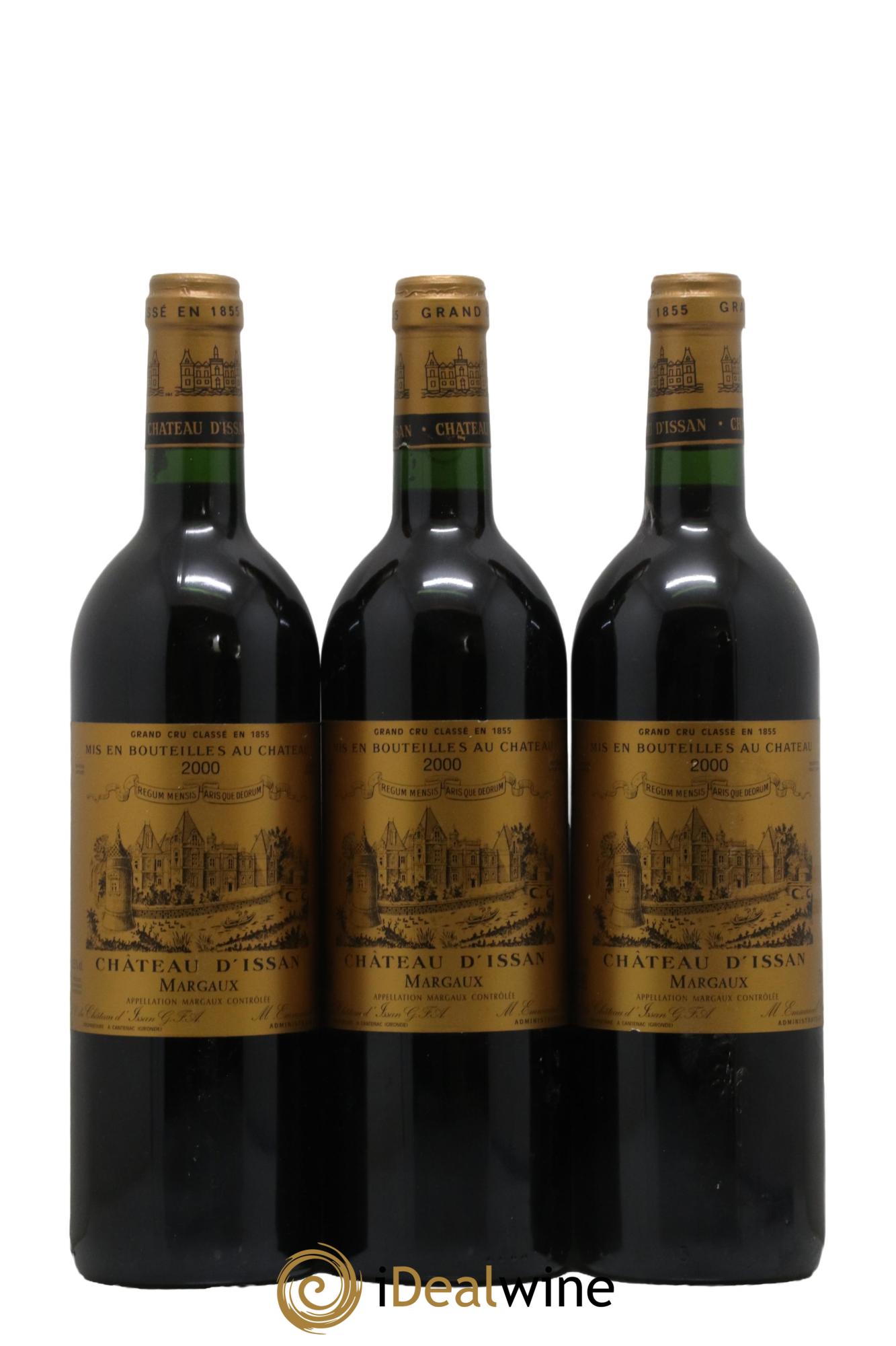 Château d'Issan 3ème Grand Cru Classé 2000 - Lotto di 3 bottiglie - 0