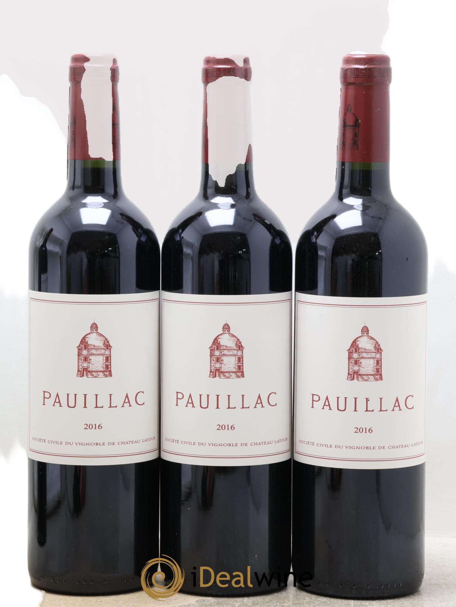Pauillac de Château Latour  2016 - Lot de 3 bouteilles - 0