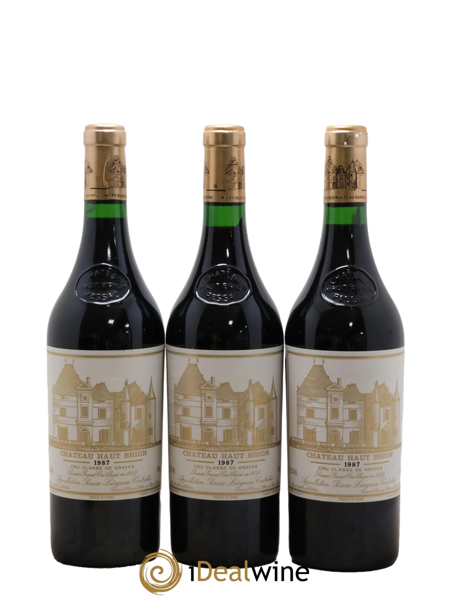 Château Haut Brion 1er Grand Cru Classé 1987 - Posten von 3 Flaschen - 0