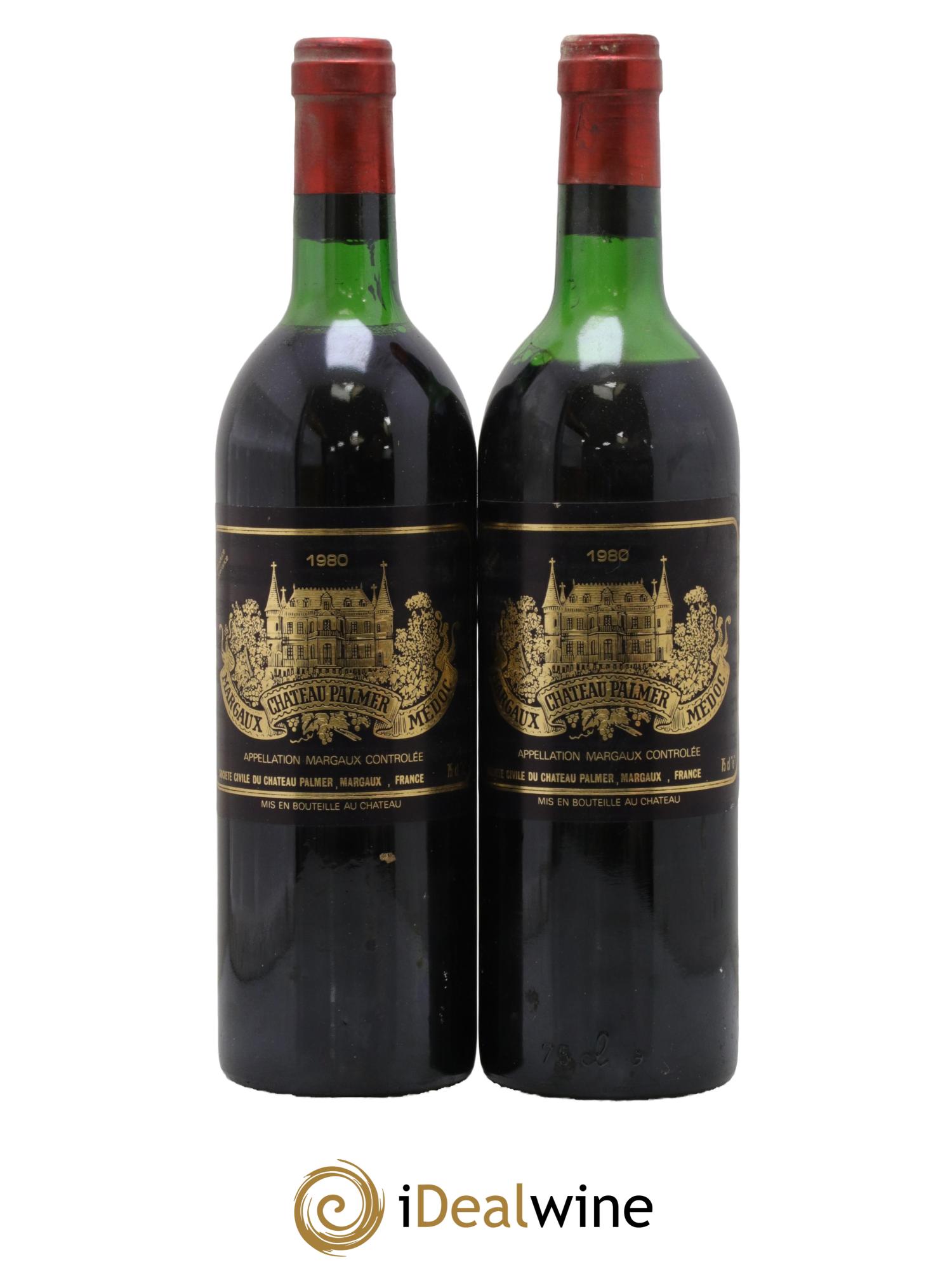 Château Palmer 3ème Grand Cru Classé 1980 - Lot de 2 bouteilles - 0