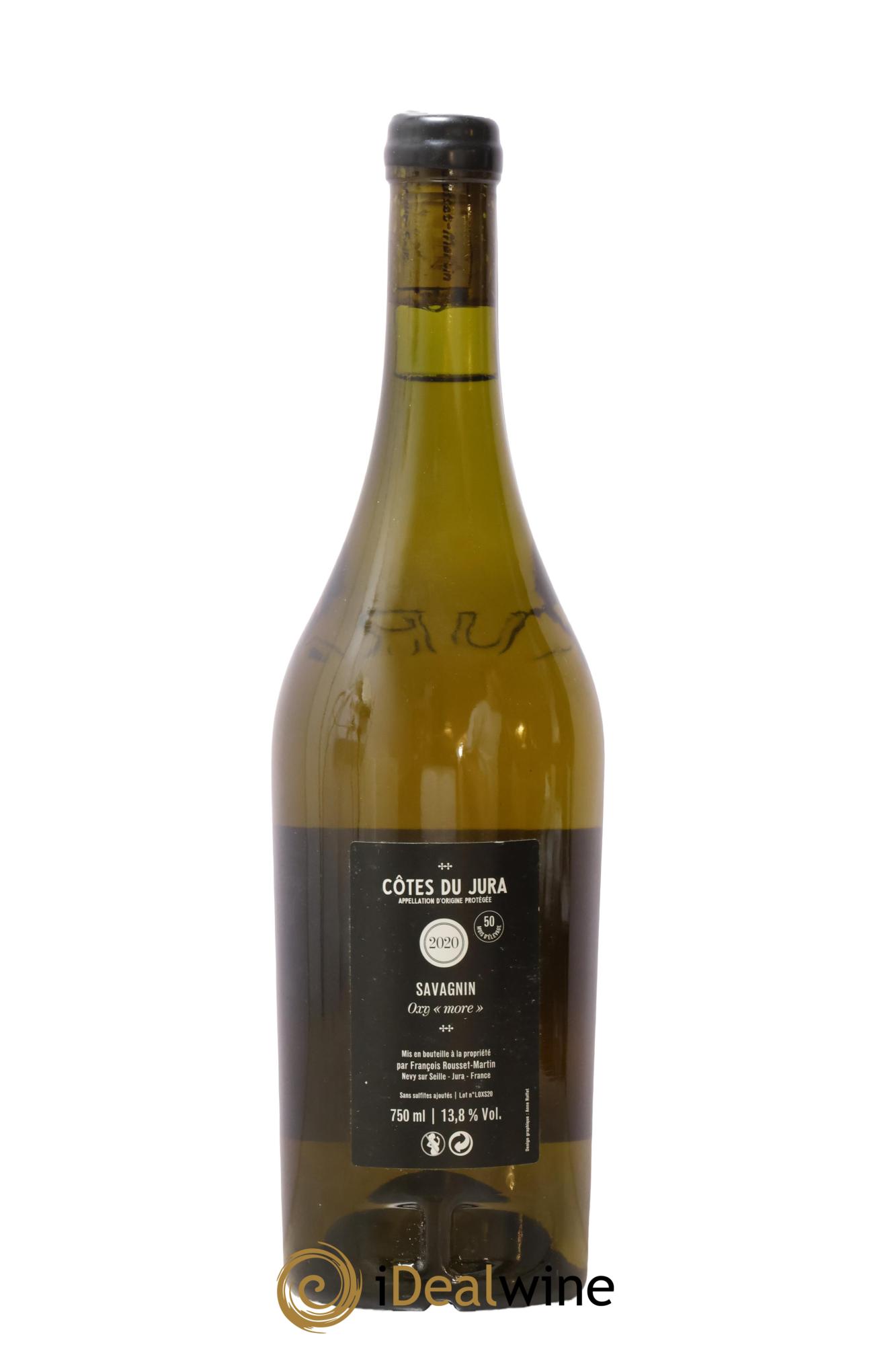 Côtes du Jura Savagnin Oxy More v4 François Rousset Martin 2020 - Lot de 1 bouteille - 1