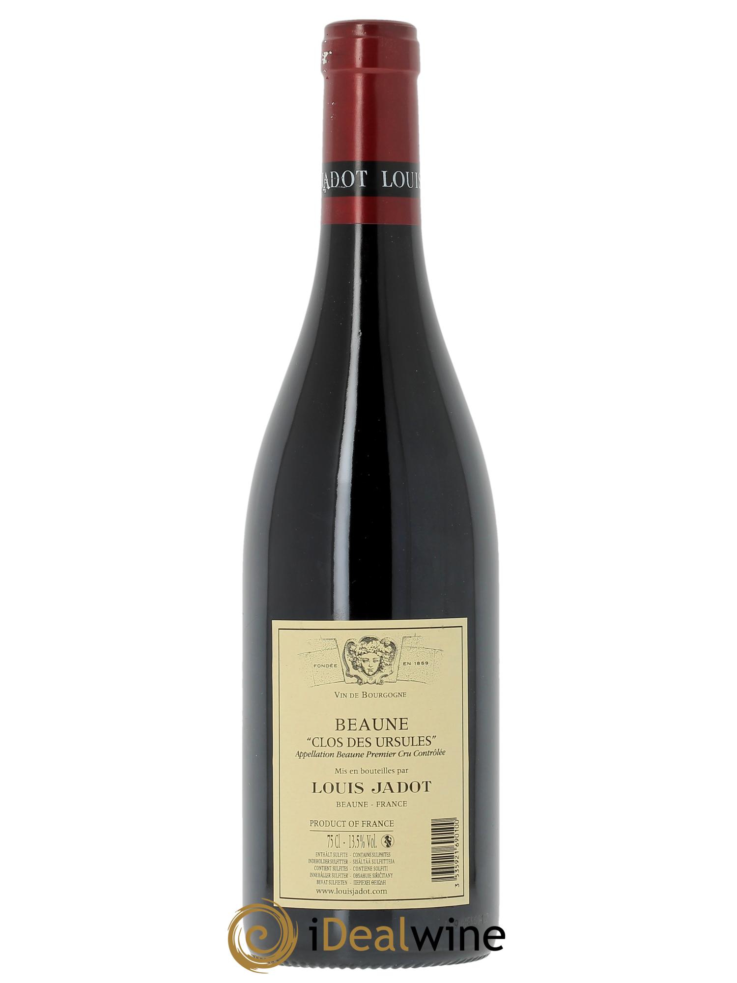Beaune 1er Cru Clos des Ursules Maison Louis Jadot 2022 - Lot de 1 bouteille - 1