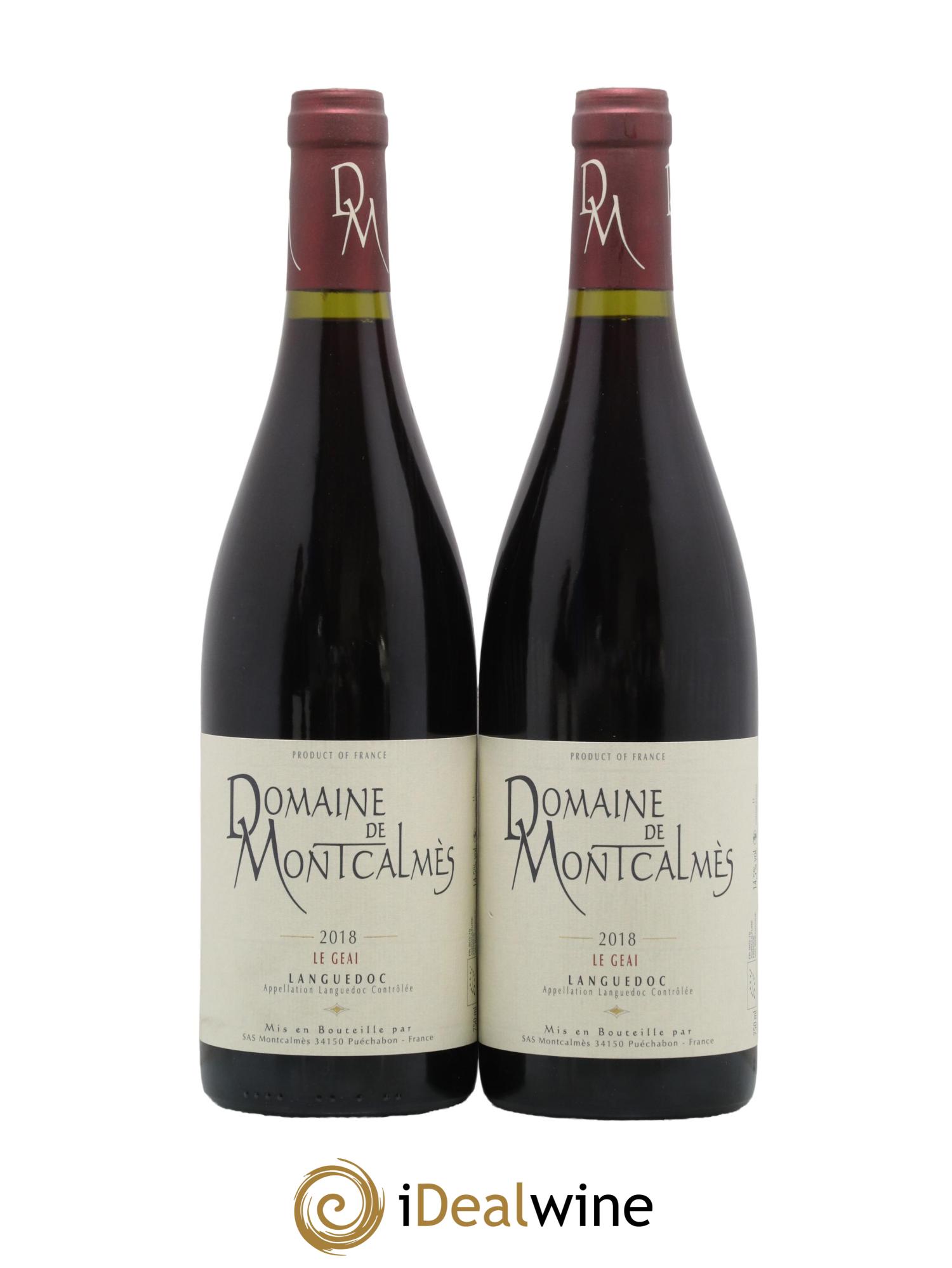 Coteaux du Languedoc - Le Geai Domaine de Montcalmès Frédéric Pourtalié 2018 - Posten von 2 Flaschen - 0