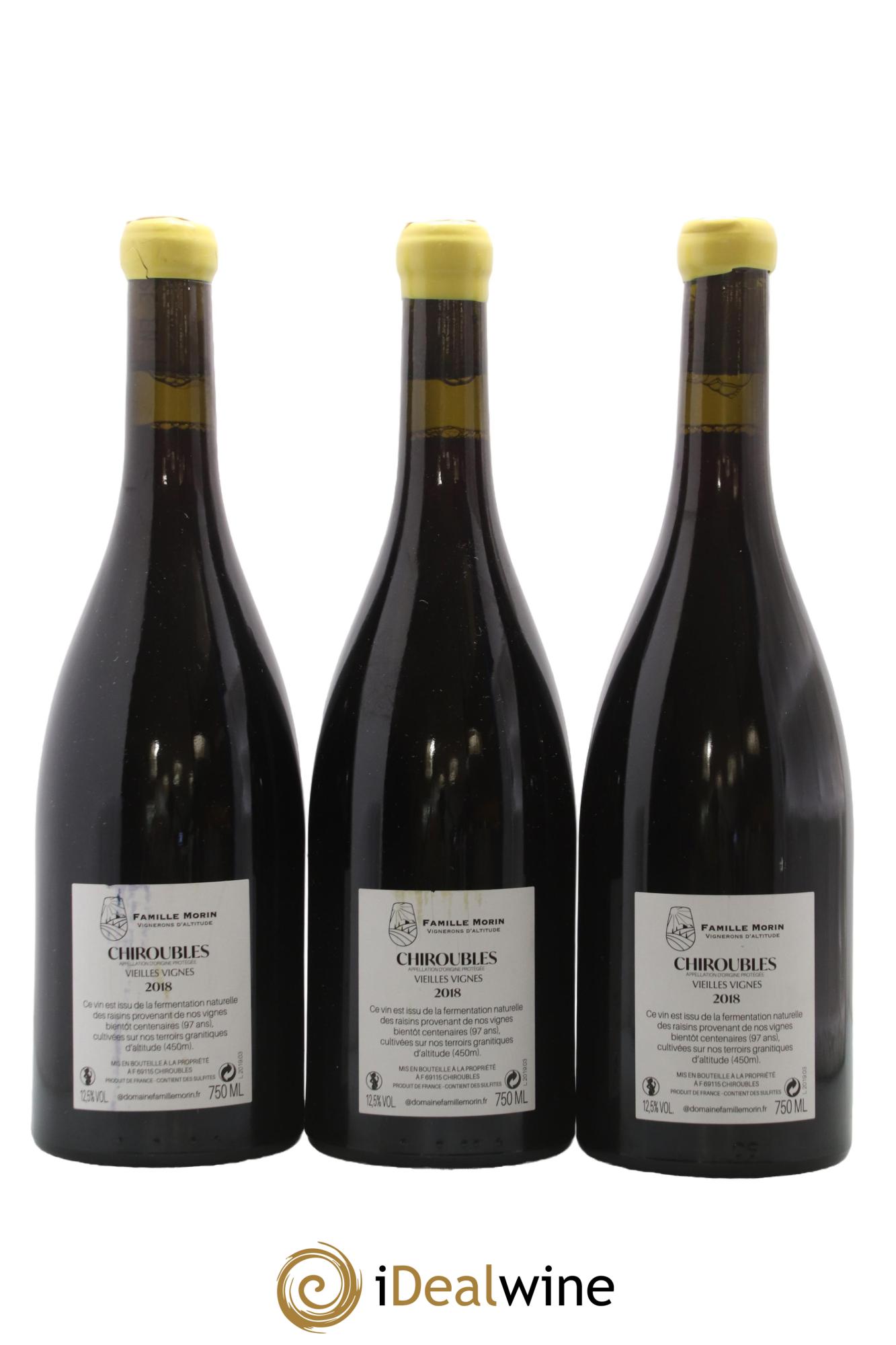 Chiroubles Vieilles Vignes Famille Morin 2018 - Posten von 3 Flaschen - 1