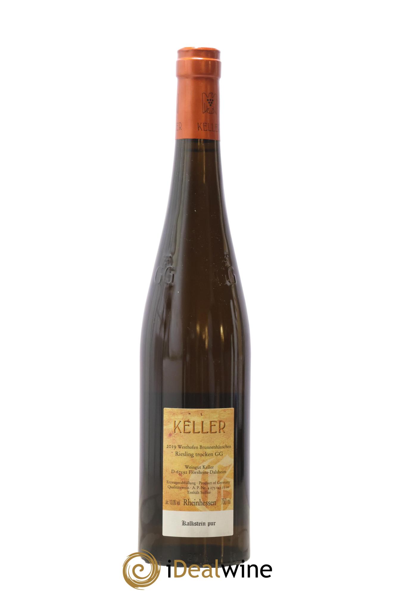 Riesling Trocken GG Abts Erde Westhofen Brunnenhäuschen Keller 2019 - Posten von 1 Flasche - 1