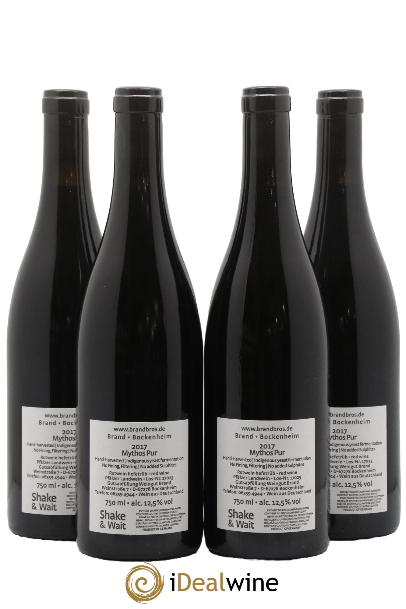 Allemagne Mythos Pur Weingut Brand 2017 - Lot of 4 bottles - 1