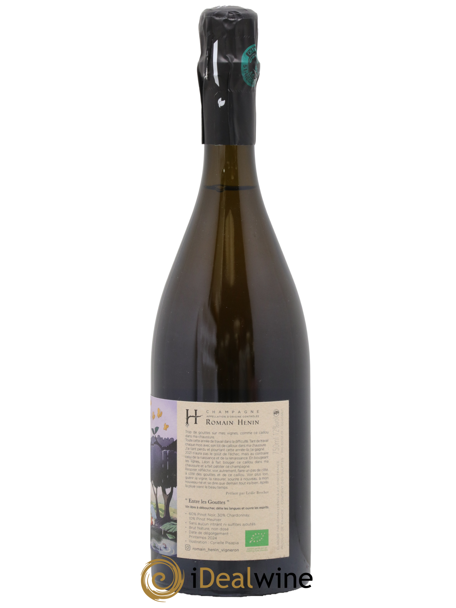 Entre les Gouttes Romain Henin 2021 - Lot de 1 bouteille - 1