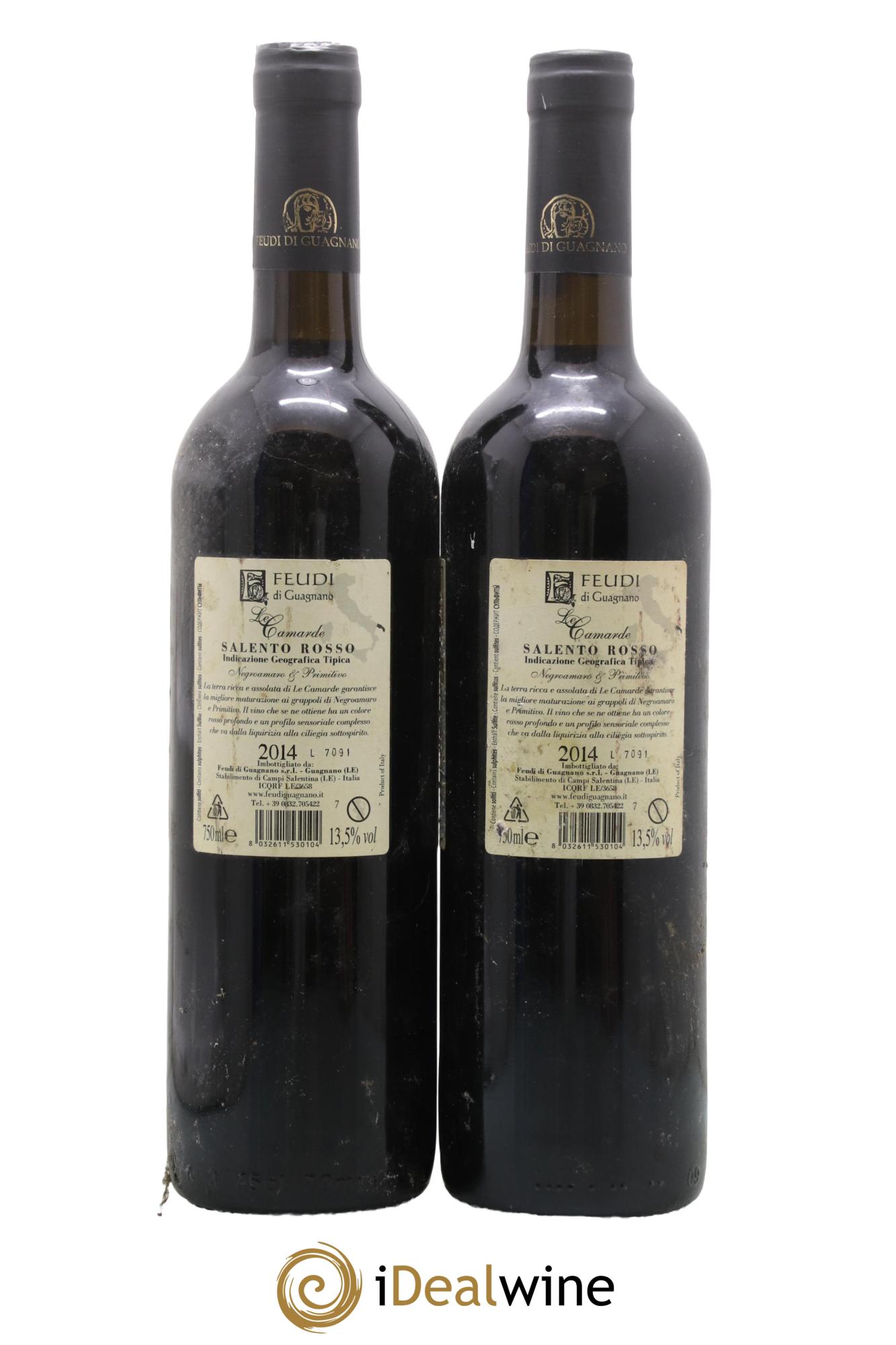 Italie Salento Primitivo Le Camarda 2014 - Lot of 2 bottles - 1