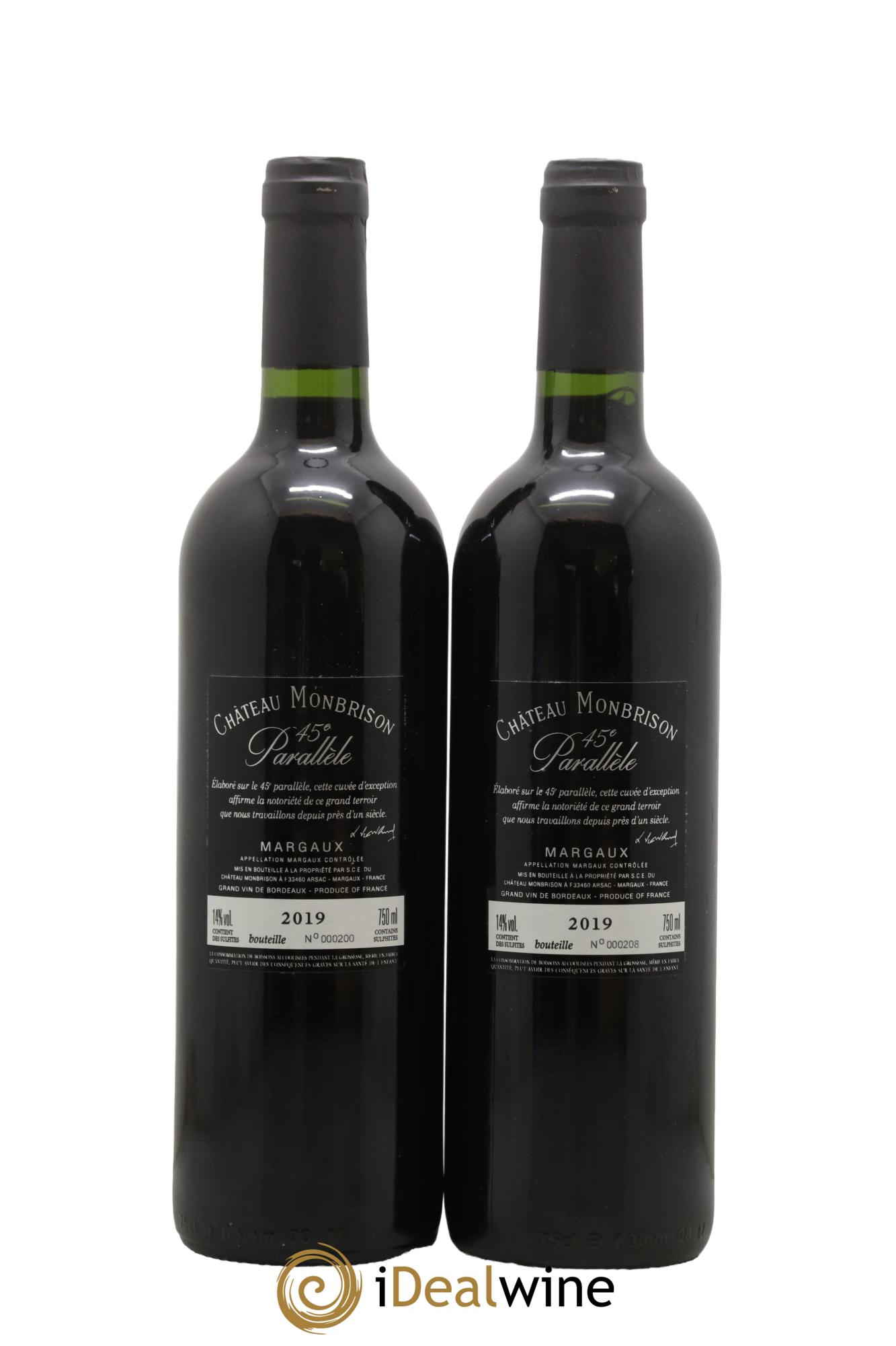 Château Monbrison 45e Parallèle 2019 - Lot of 2 bottles - 1
