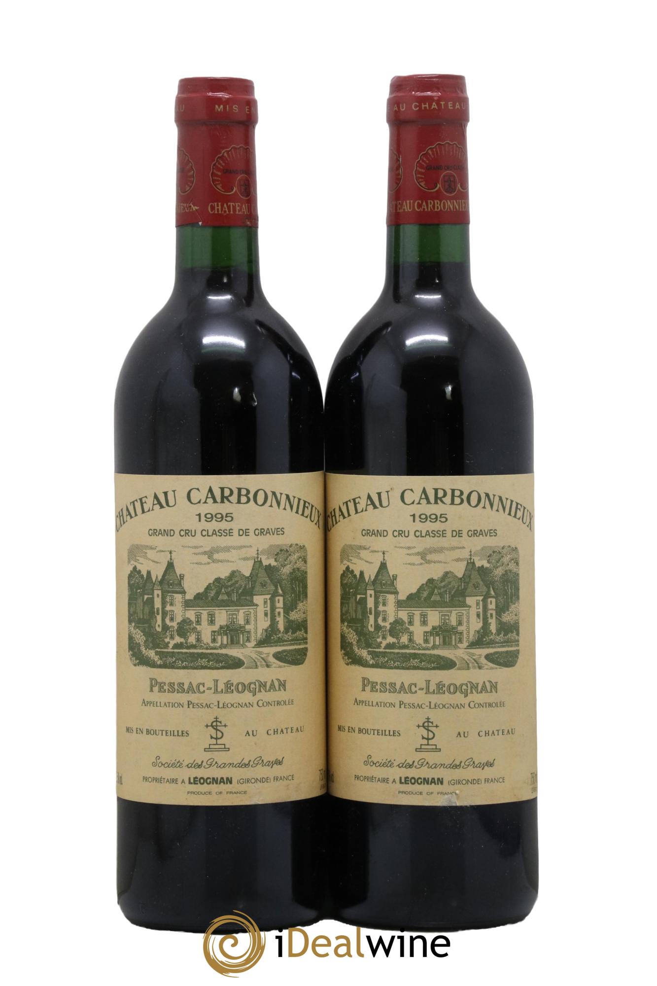Château Carbonnieux Cru Classé de Graves 1995 - Lot de 2 bouteilles - 0