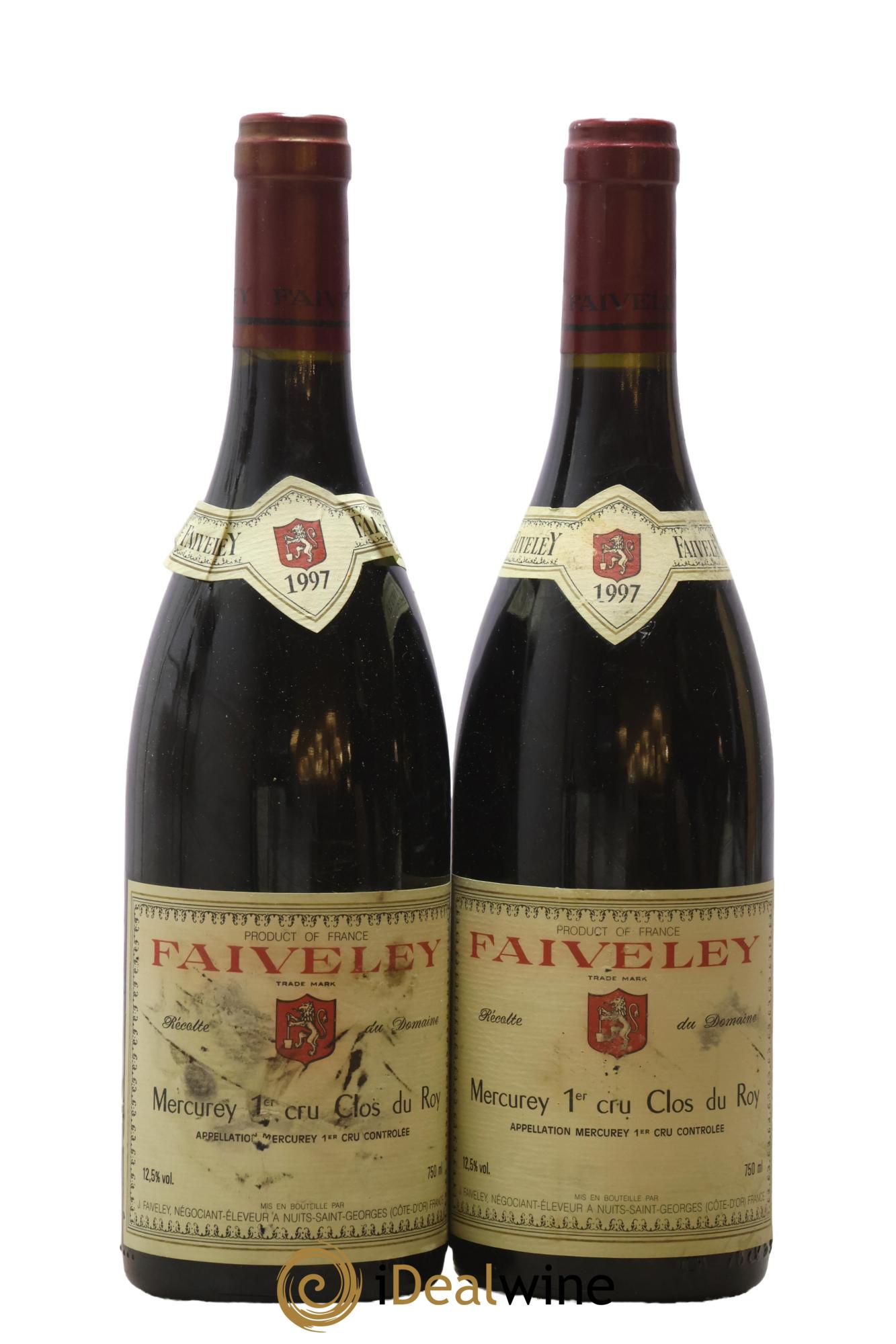 Mercurey 1er Cru Clos du Roy Faiveley 1997 - Lot de 2 bouteilles - 0